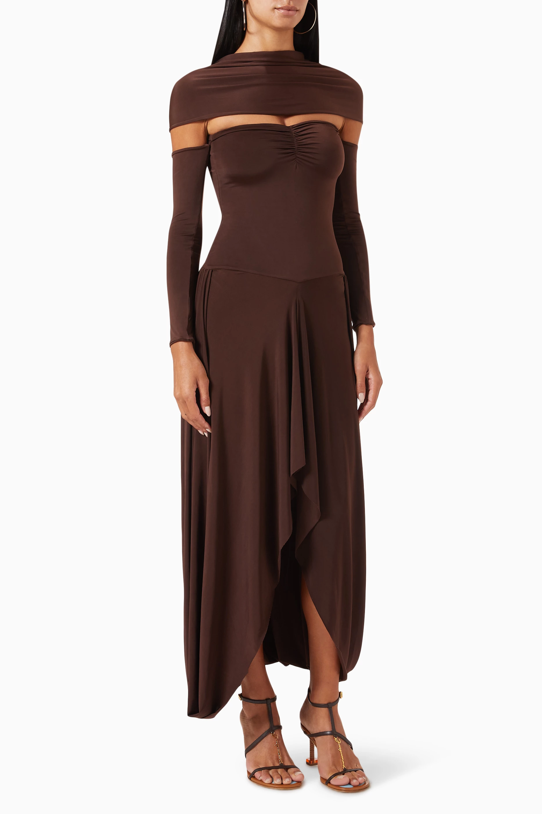 Buy SIEDRES Brown Bella Maxi Dress For Women Online | Ounass UAE