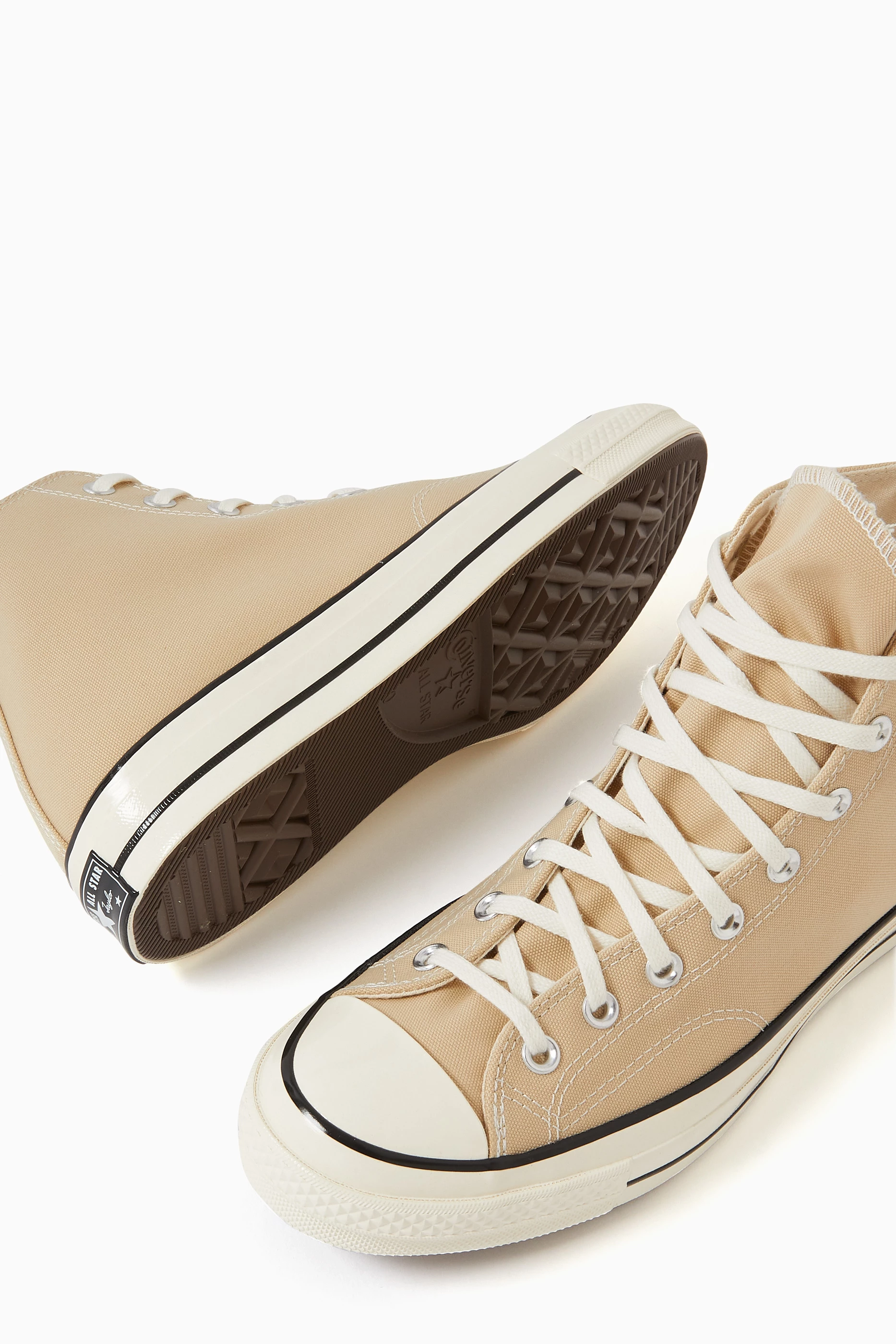 Buy Converse Neutral Chuck 70 High top Sneakers in Canvas For Men Online Ounass UAE