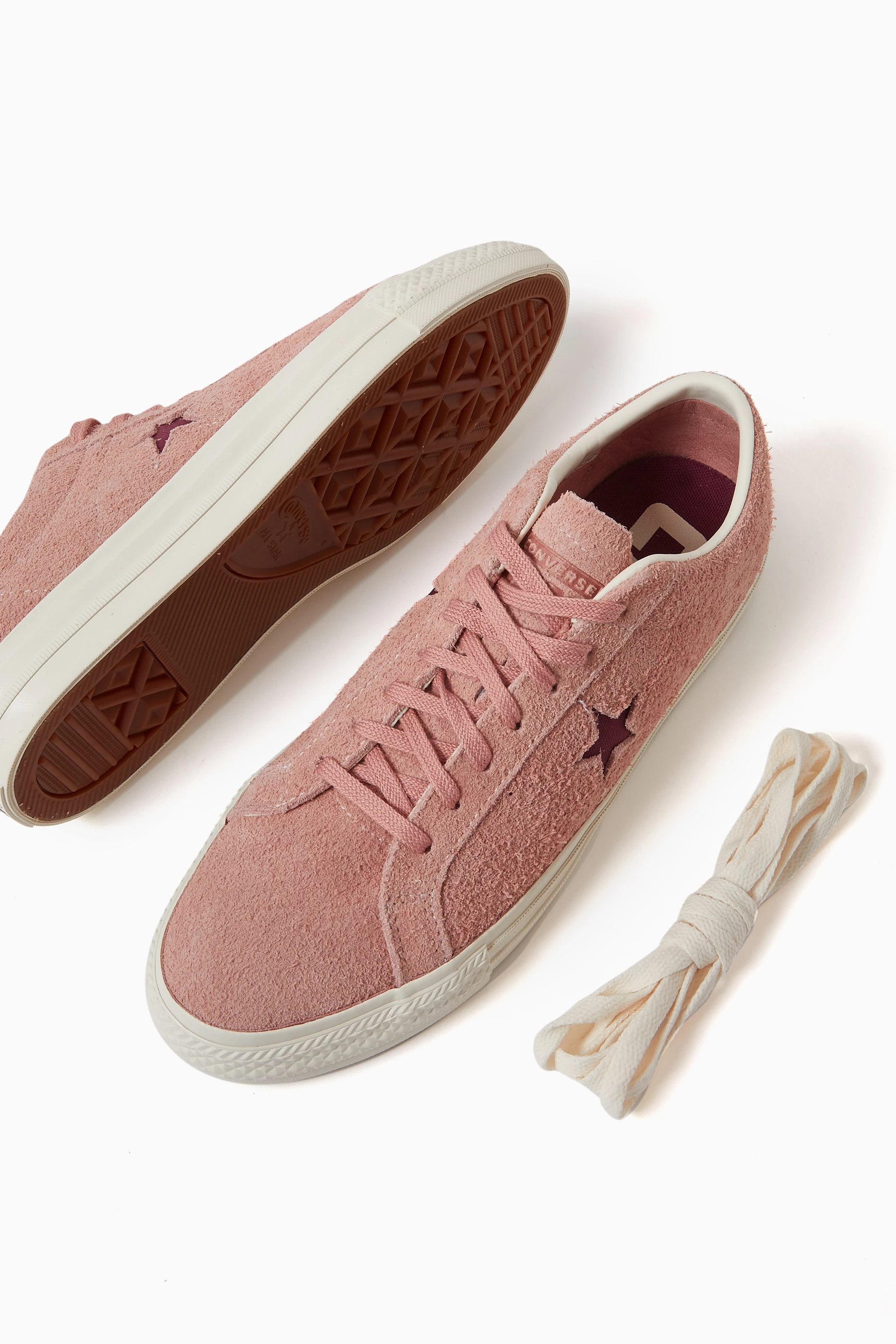 Buy Converse Pink One Star Pro Sneakers in Vintage Suede For Men Online Ounass UAE
