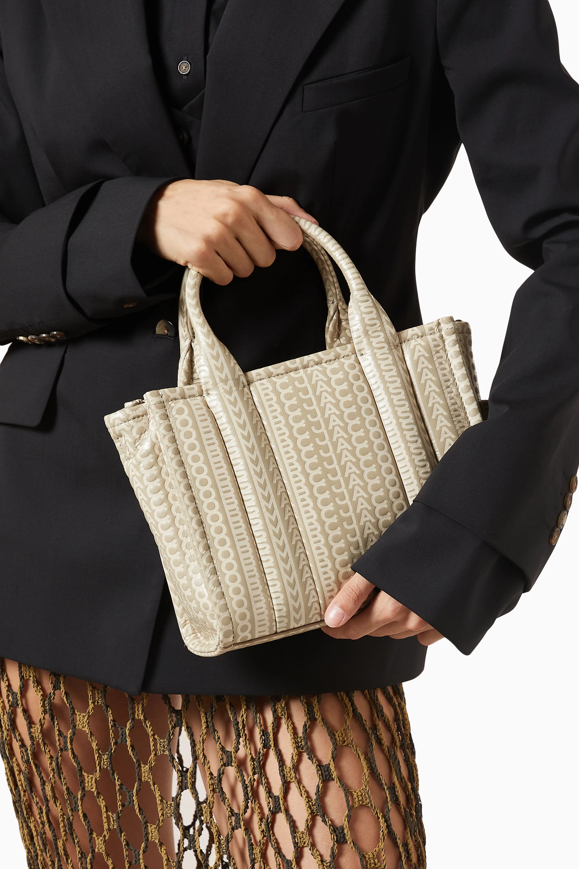 Monogram leather tote cheap