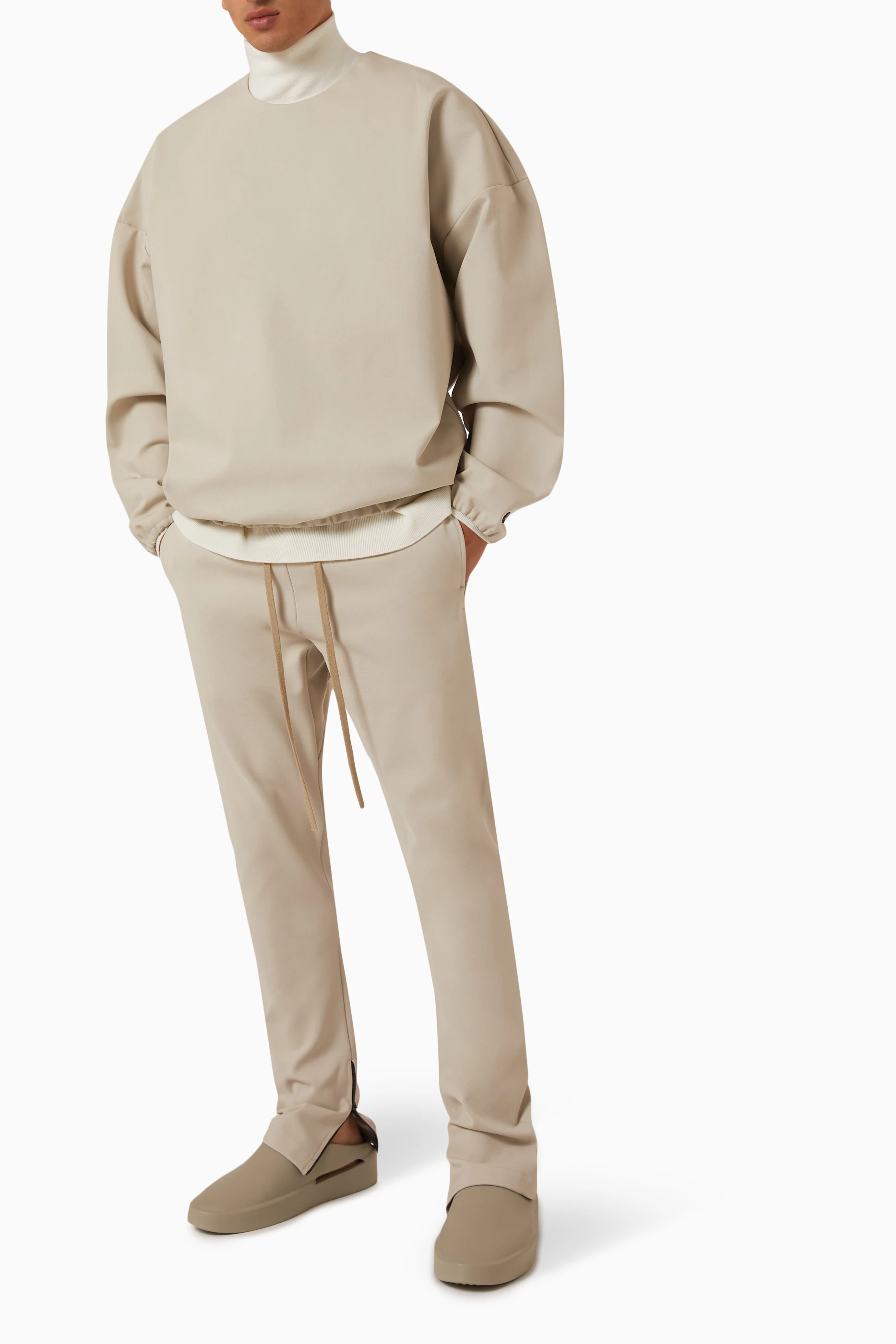 スウェット・トレーナー FEAR OF GOD | ETERNAL VISCOSE TRICOT CREWNECK CEMENT longtshirt-4-3h-91646.jpg?fit=