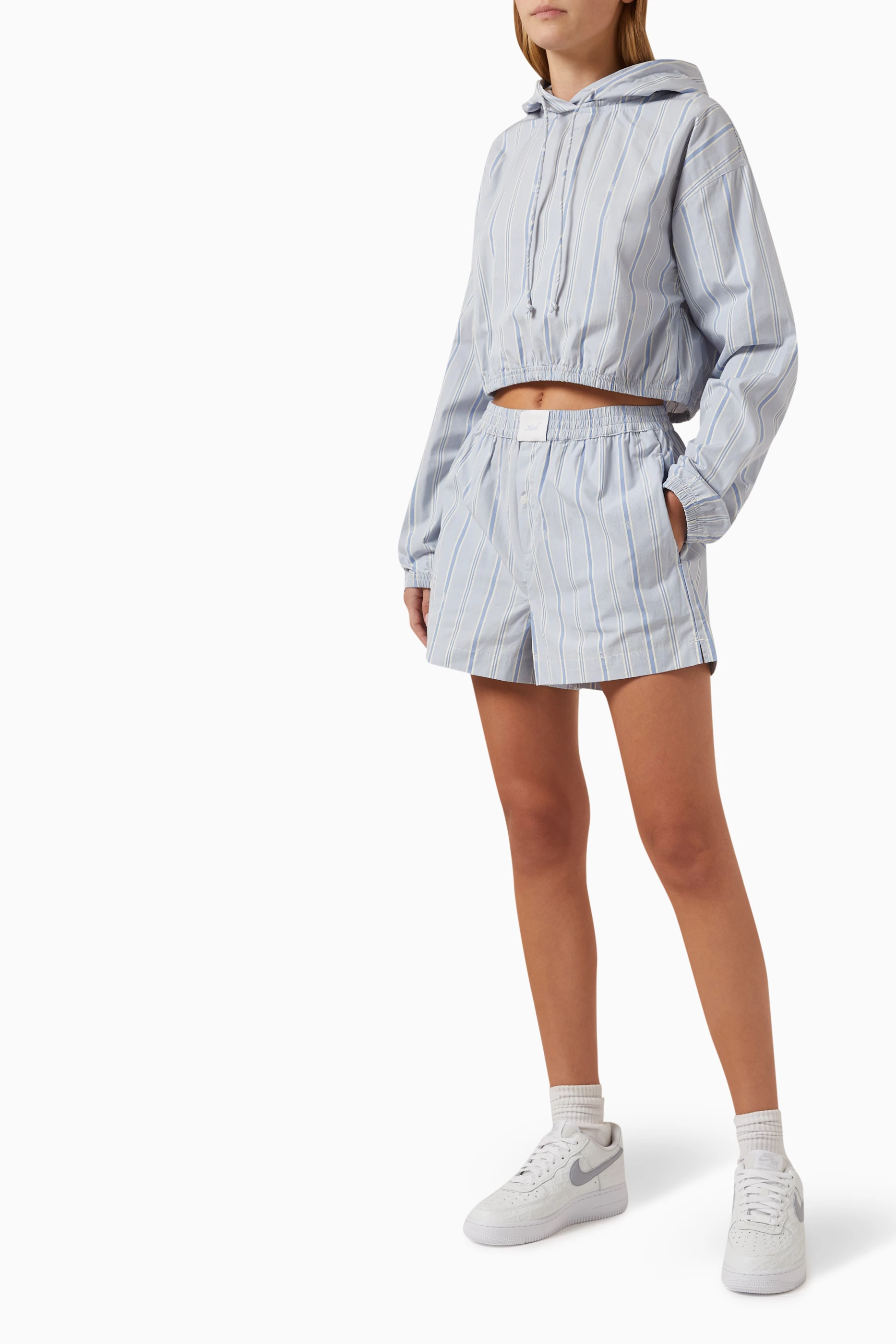 Kith Ida Logo Striped Boxer Shorts in Cotton ASL9792