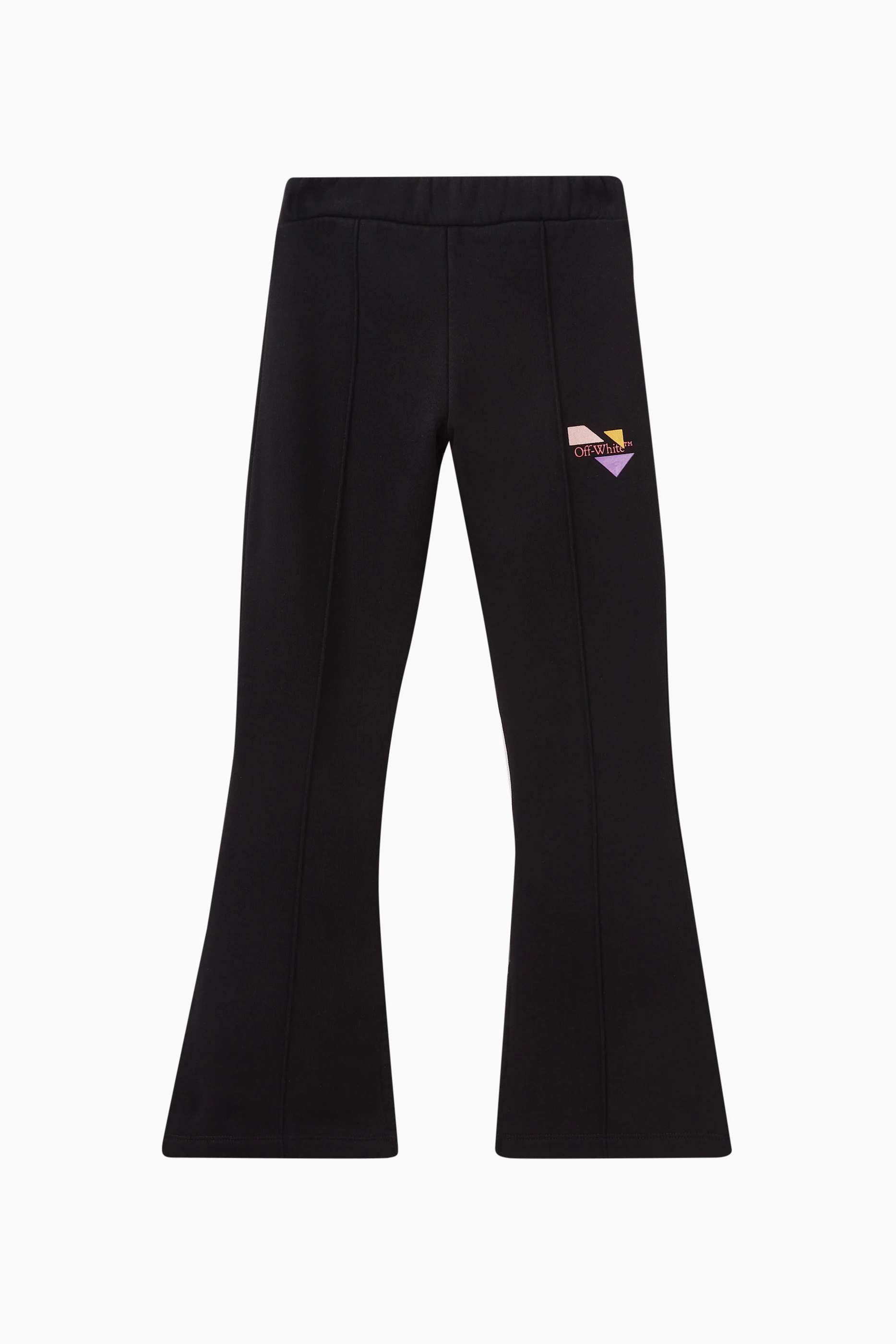 Buy Off White Black Logo Flared Sweatpants in in Cotton For Girls Online Ounass UAE