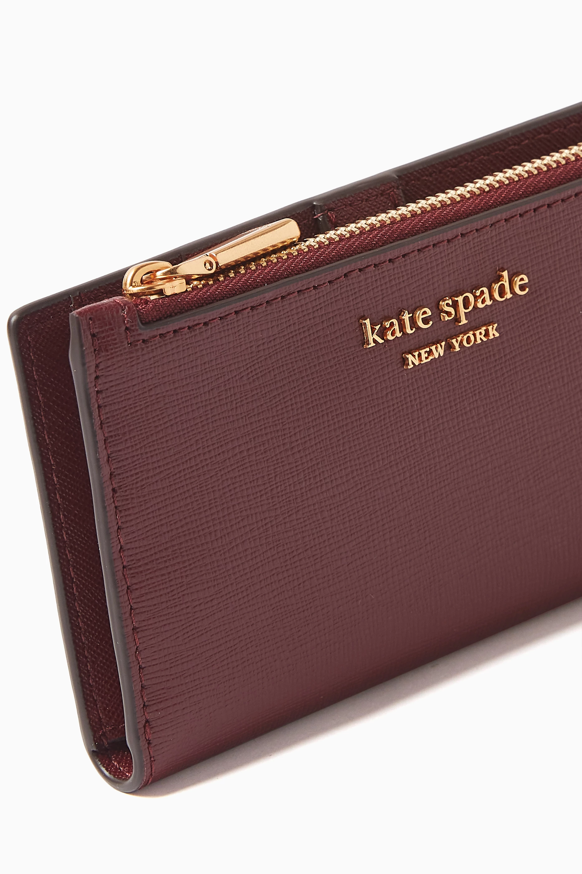 Burgundy kate spade wallet new arrivals