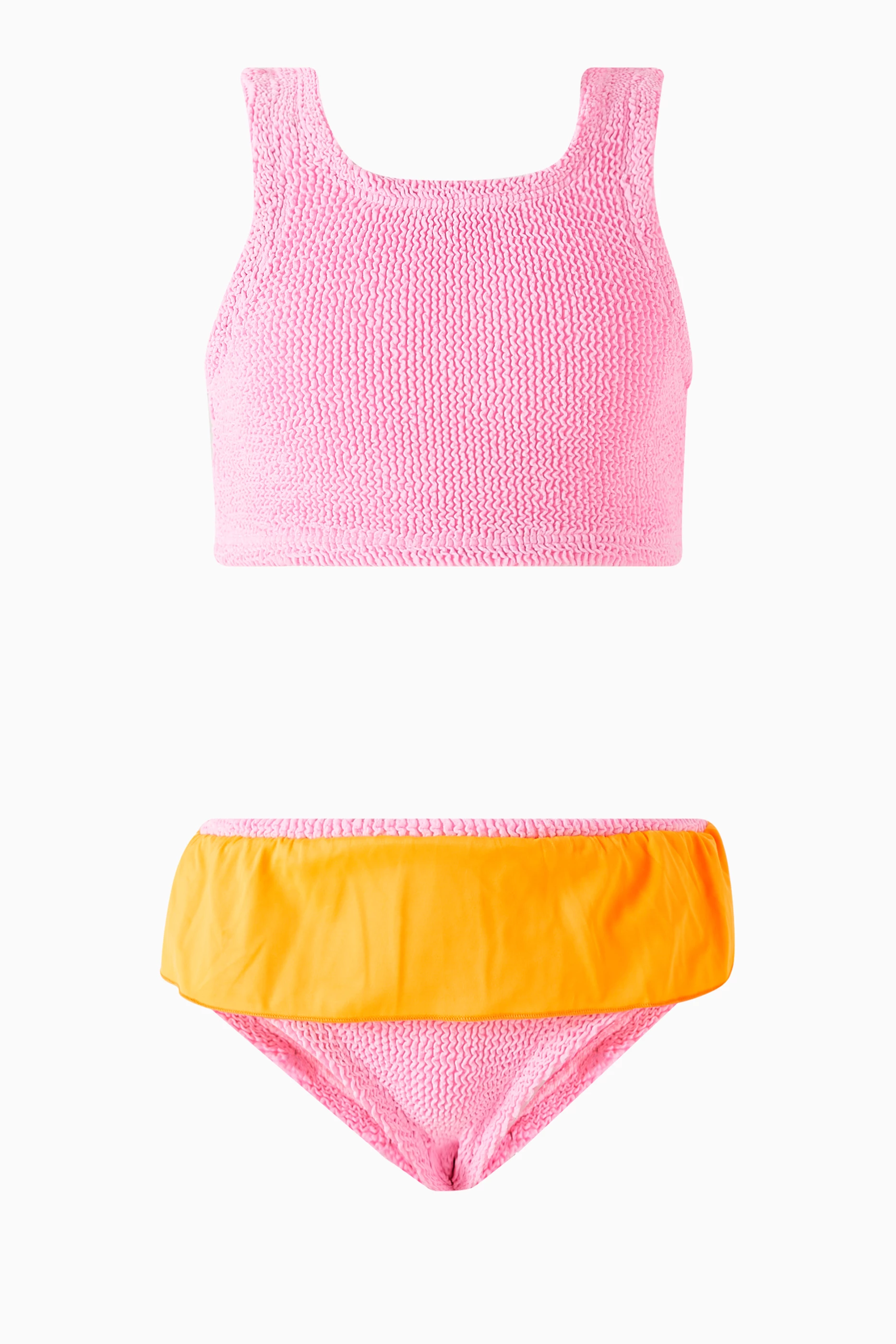 Buy Hunza G Orange Kids Duo Olive Bikini Set in The Original