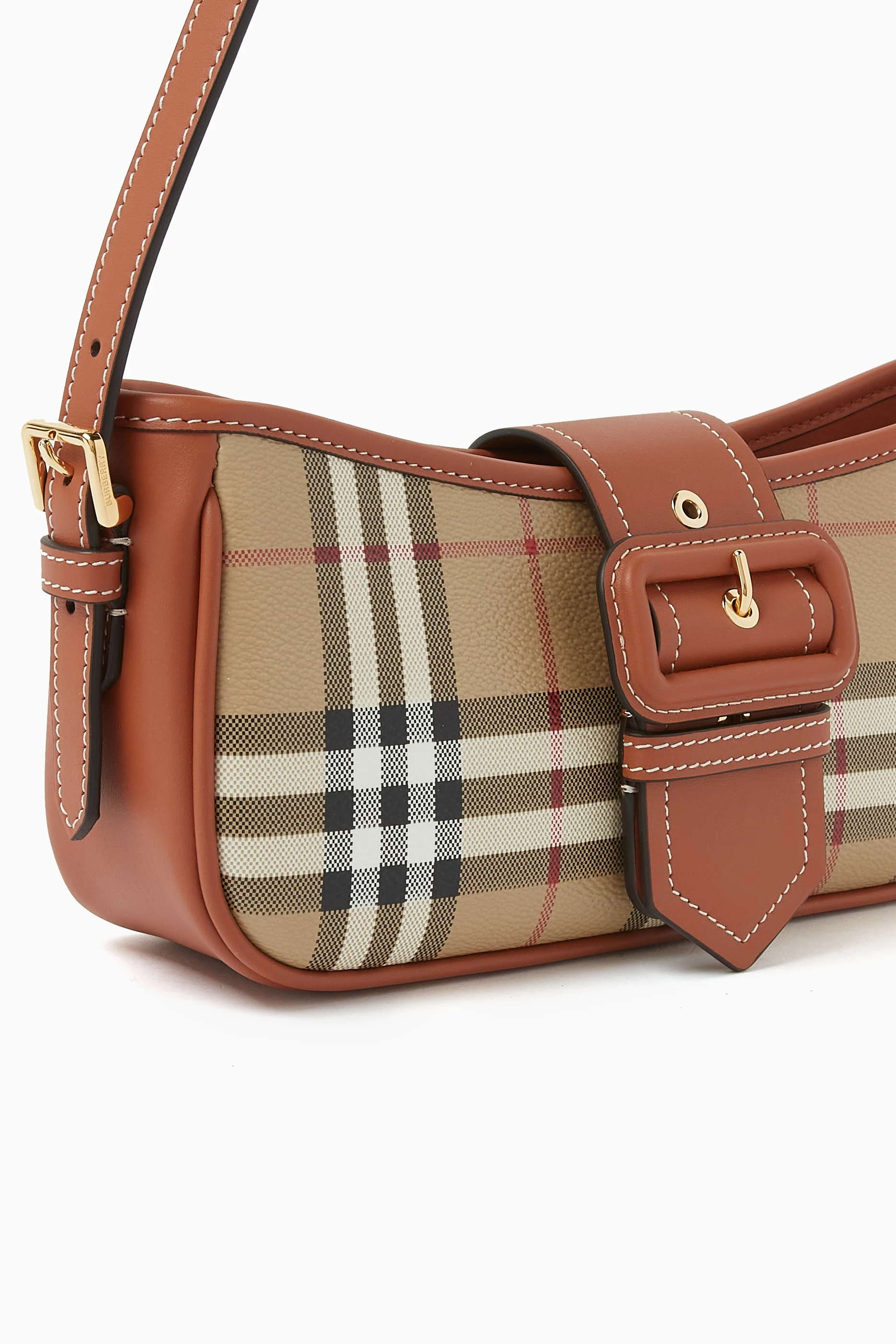Buy Burberry Neutral Vintage Sling Bag in Check Canvas For Women Online Ounass UAE