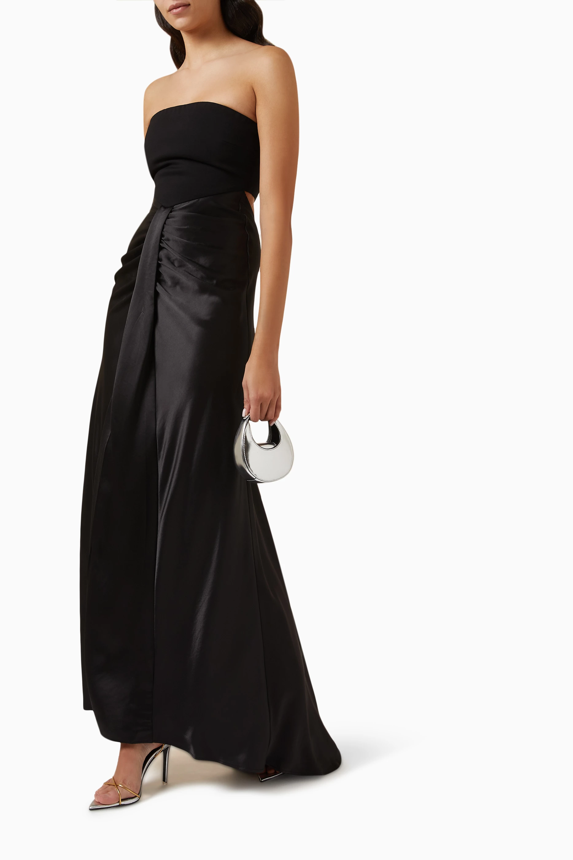 Buy Staud Black Wayfaring Dress in Satin For Women Online | Ounass UAE