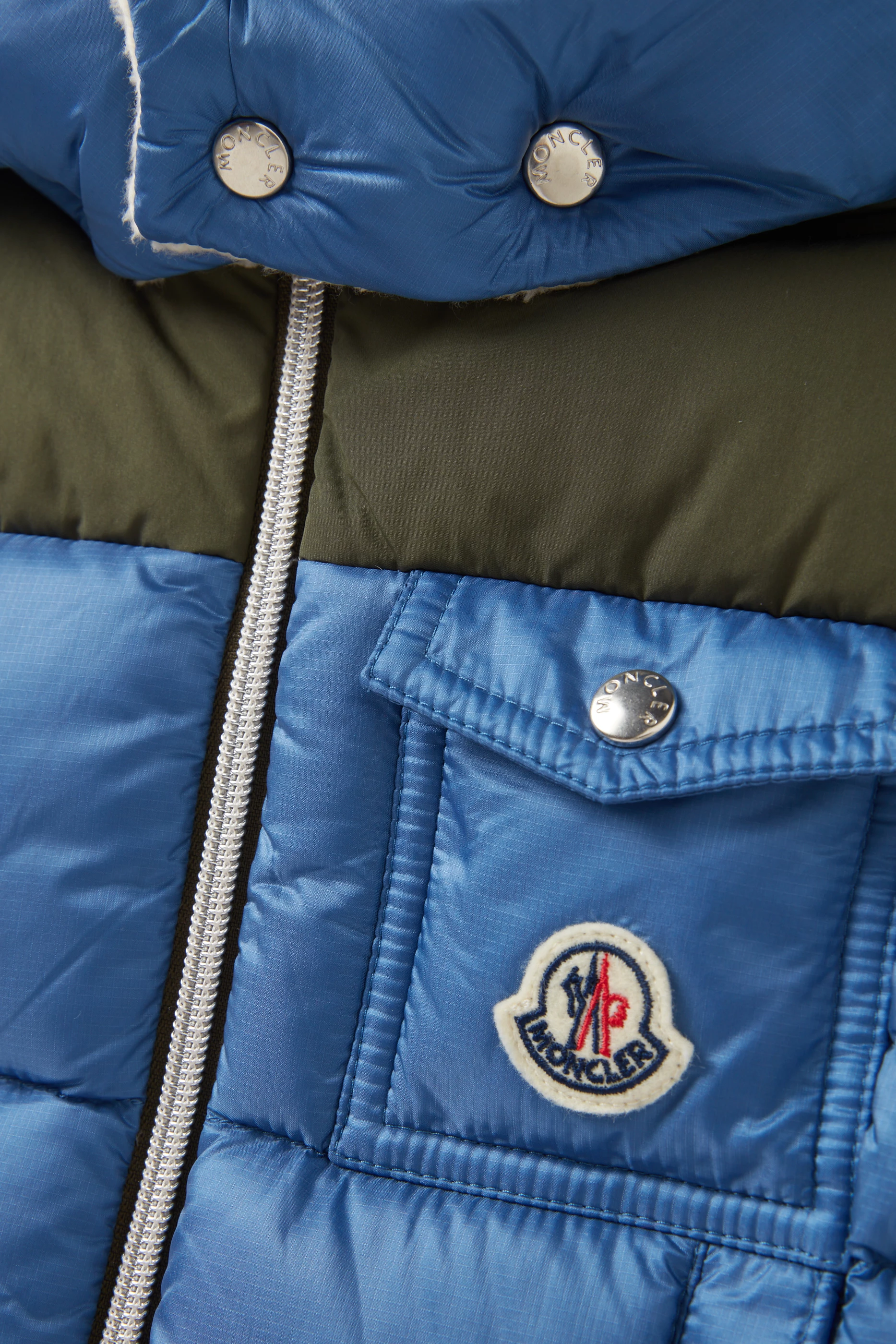 Buy Moncler Enfant Blue Oust Hooded Puffer Vest in Nylon For Baby Boys Online Ounass UAE