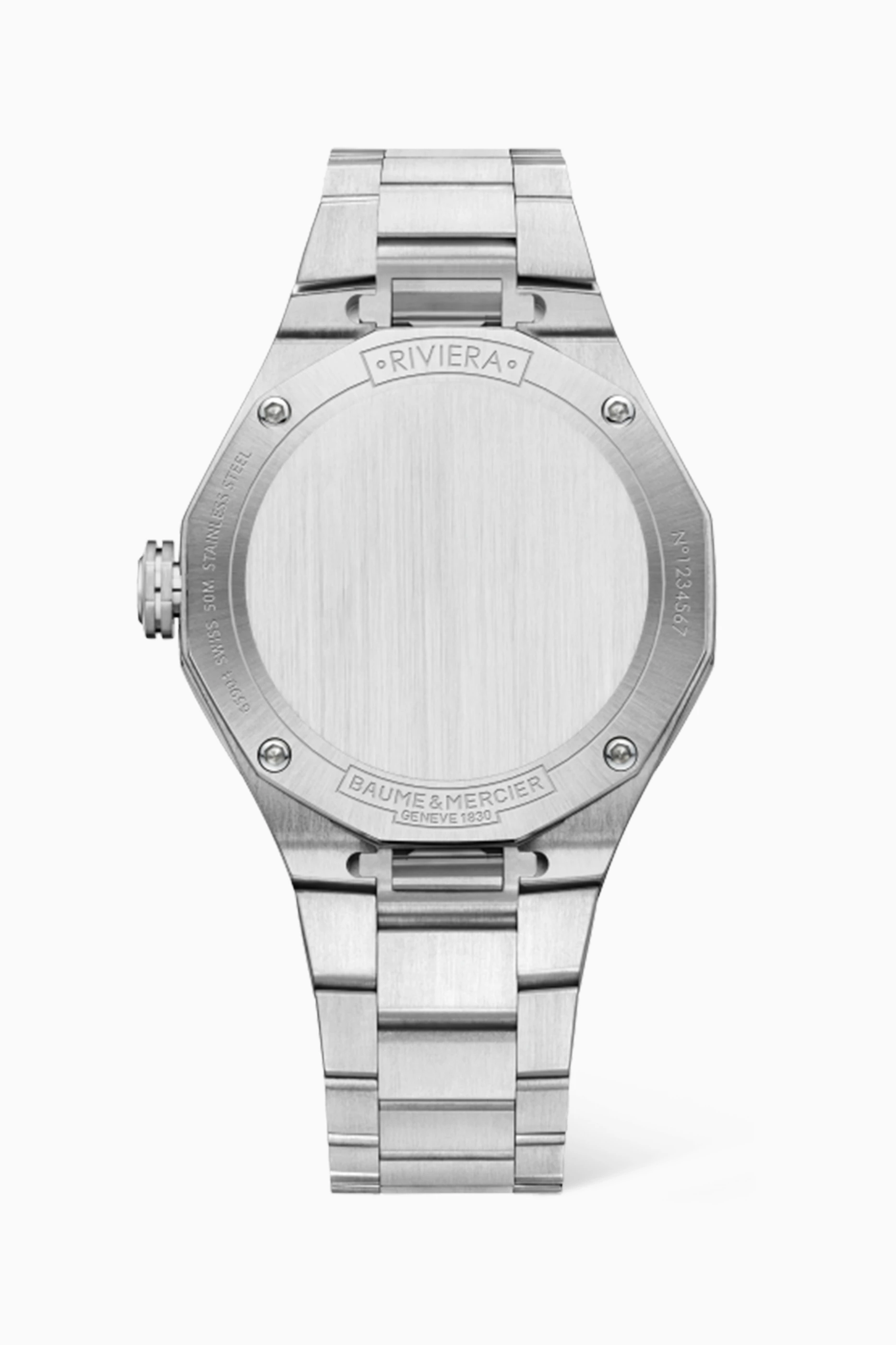 Buy Baume Mercier Blue Riviera Quartz Stainless Steel Watch 43mm For Women Online Ounass UAE