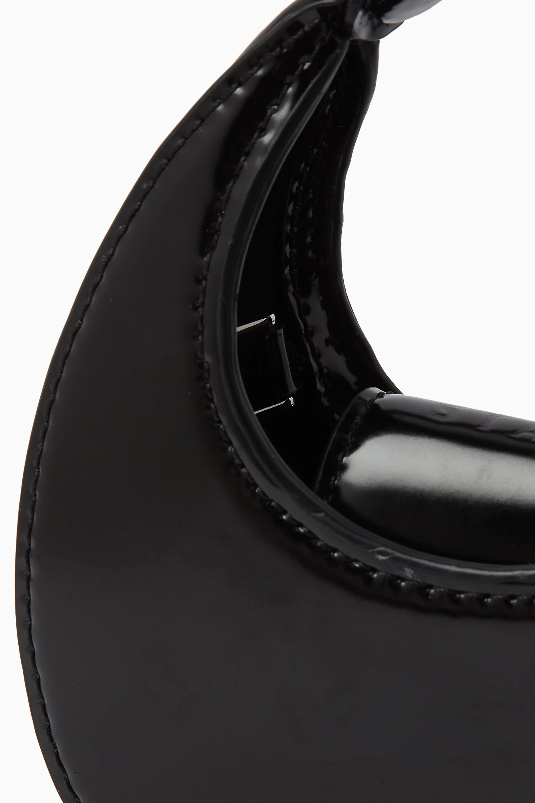 Buy Staud Black Micro Moon Bag in Shiny Leather For Women Online Ounass UAE