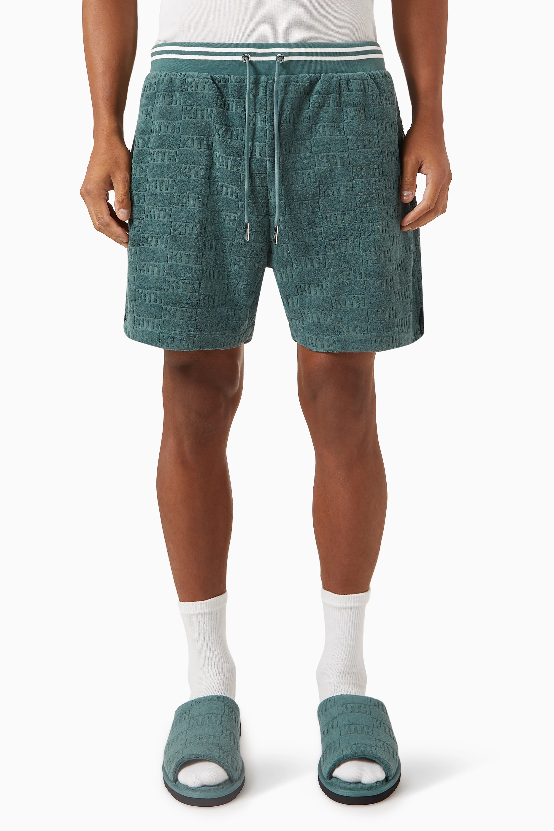 Buy Kith Green Graham Shorts in Cotton For Men Online | Ounass UAE