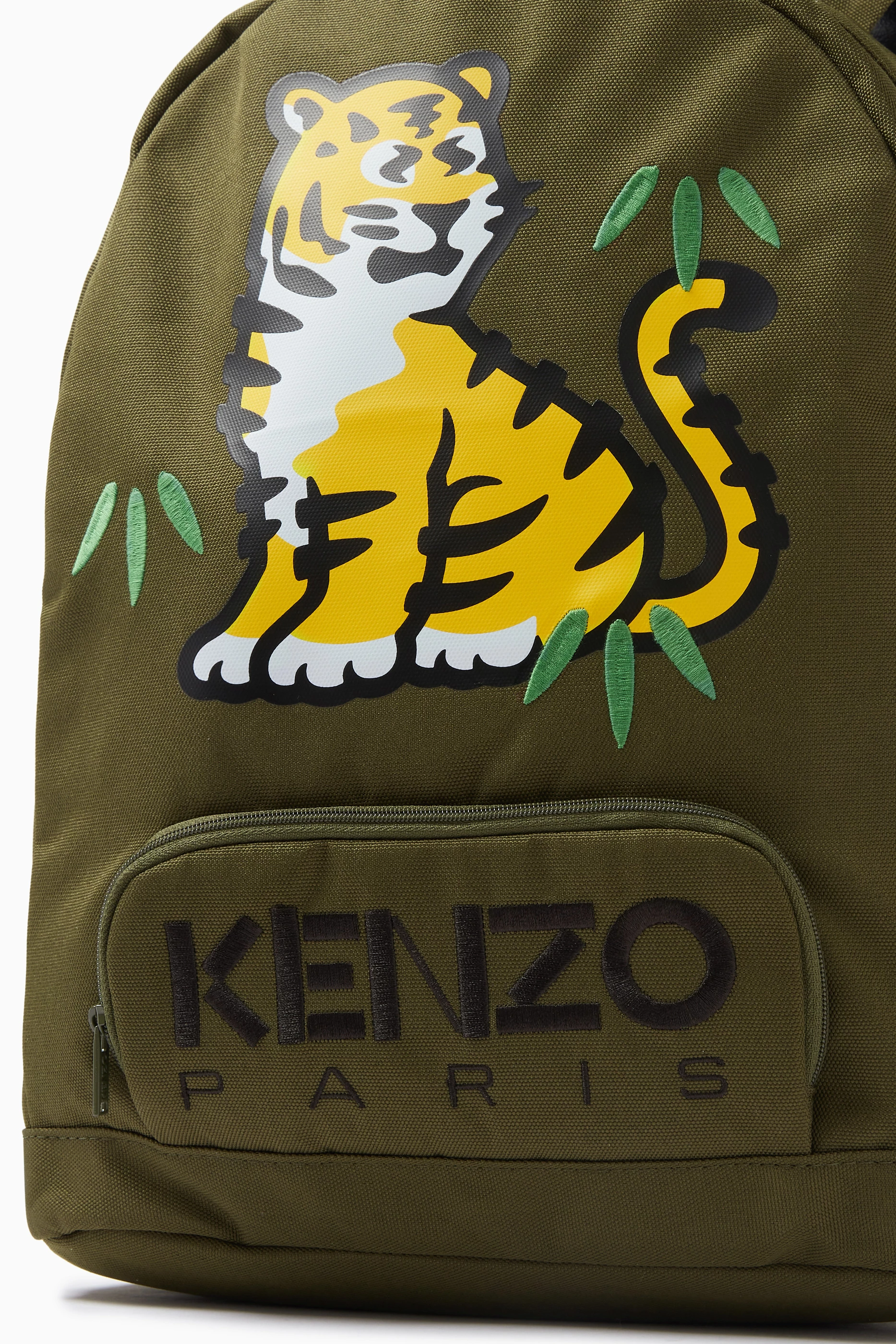Buy KENZO KIDS Green Tiger Backpack in Canvas For Boys Online Ounass UAE
