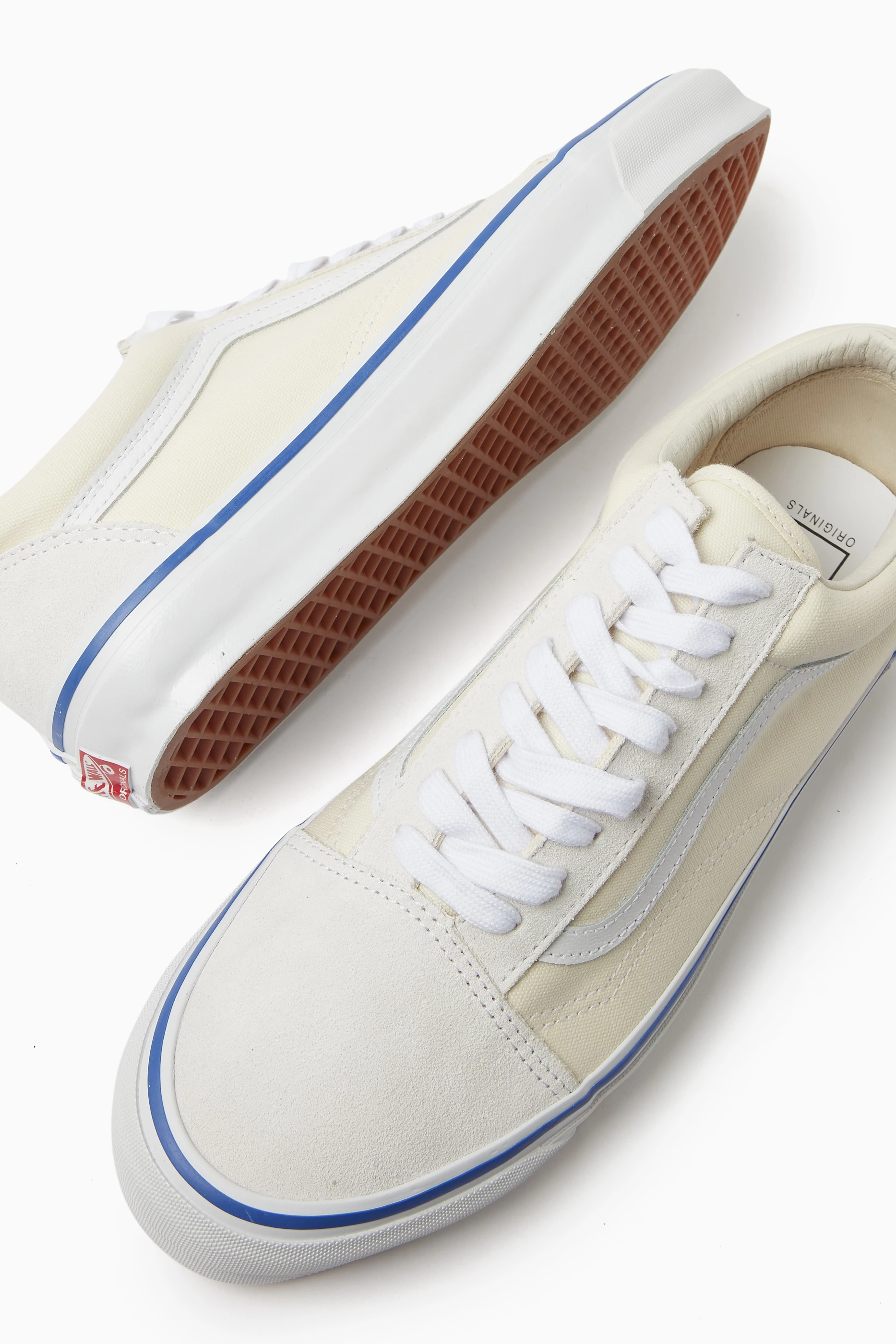 Buy Vans White OG Old Skool LX Sneakers in Suede Canvas For Men Online Ounass UAE