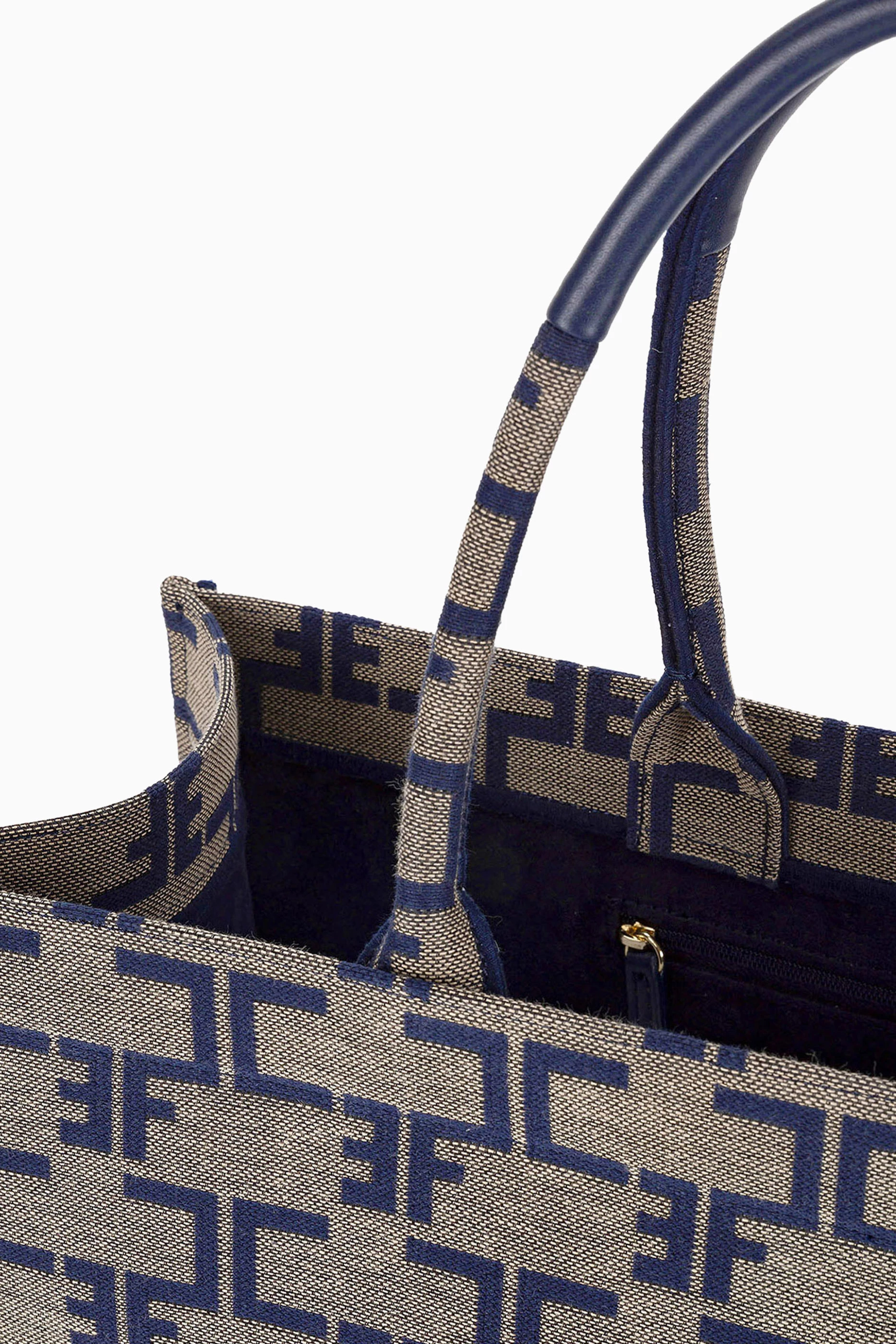 トートバッグ ELISABETTA FRANCHI Woman Tote bags Sky BS83A A28 Elisabetta Franchi imitation leather tote bag with embossed