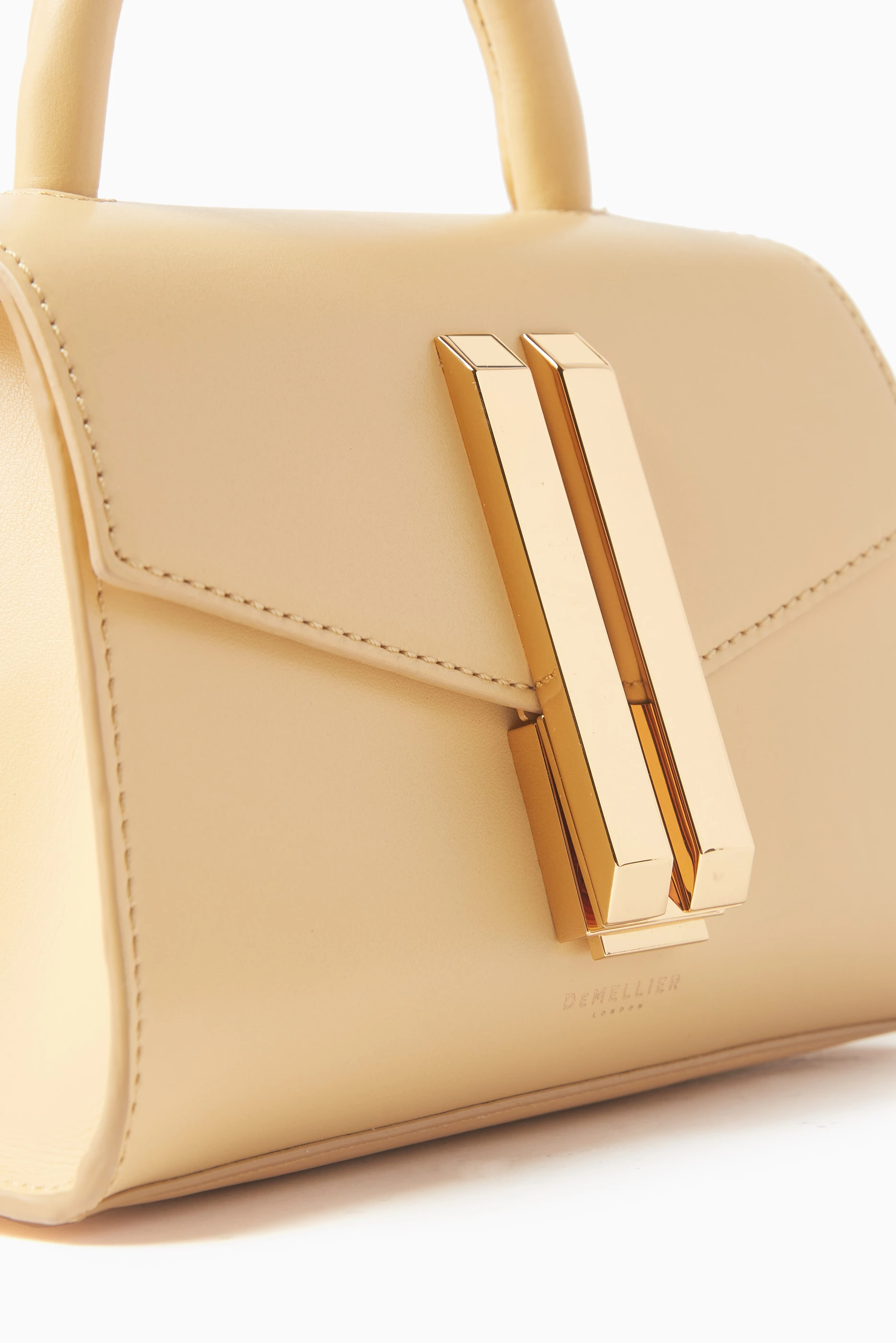 Buy DeMellier Yellow Nano Montreal Tote bag in Smooth Leather For