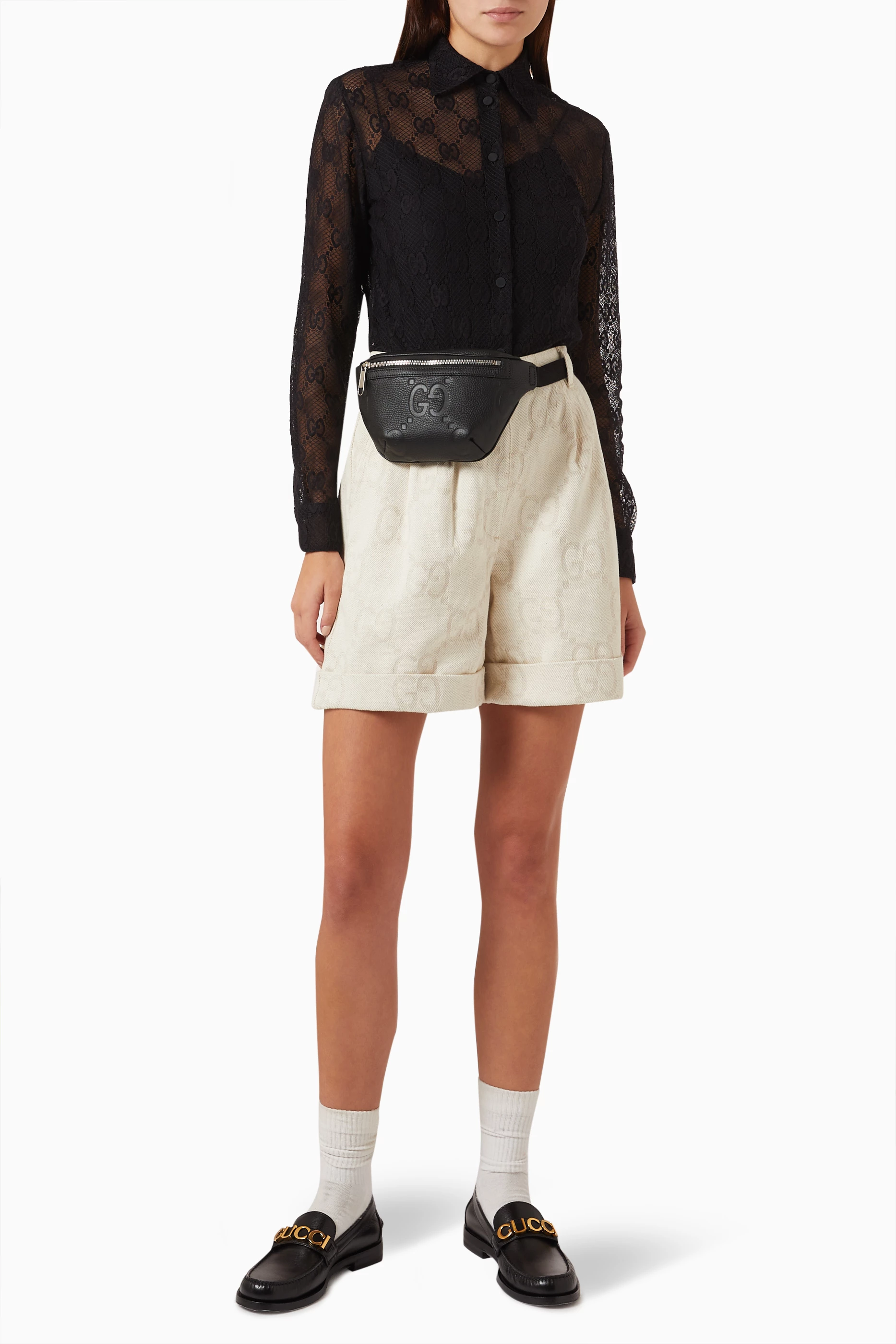 Buy Gucci Black Small Belt Bag in Jumbo GG leather For UNISEX Online Ounass UAE