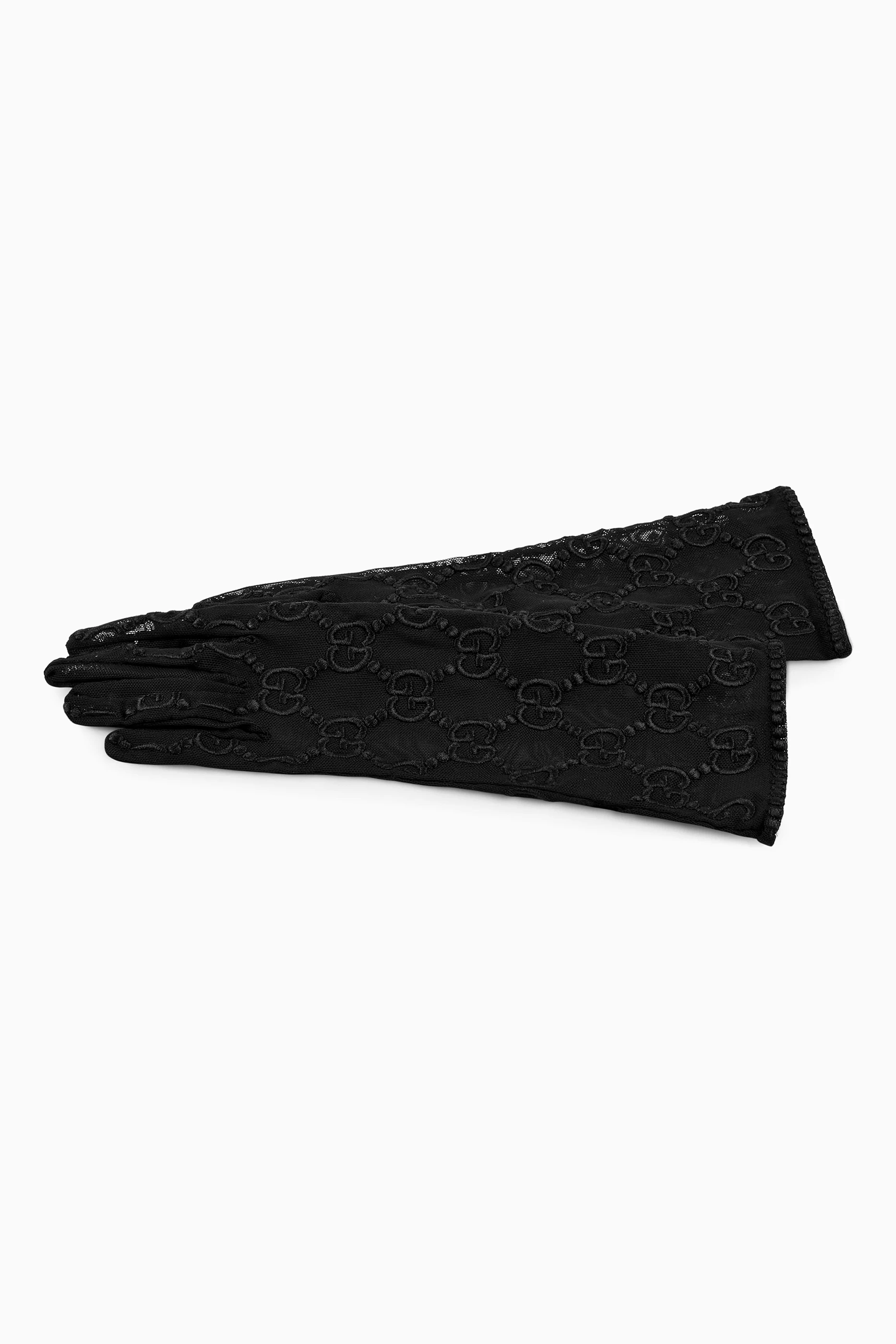 Buy Gucci Black GG Motif Gloves in Tulle For Women Online | Ounass UAE