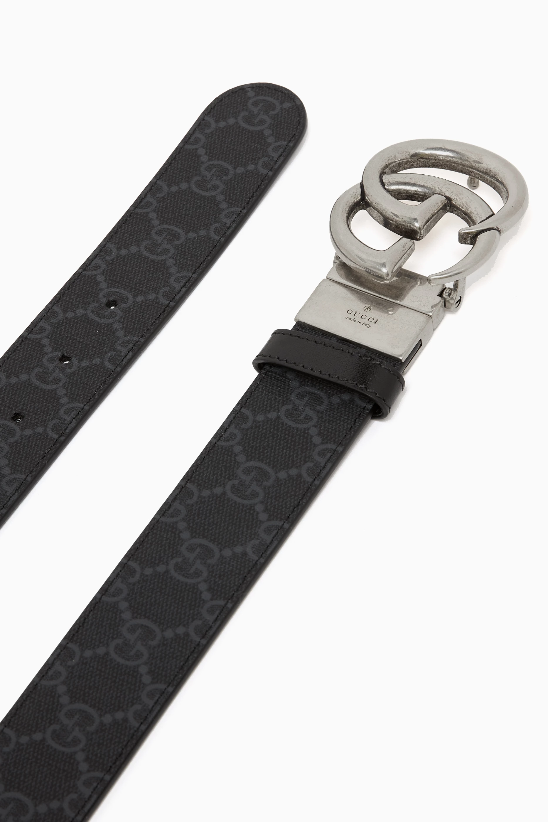 Gucci leather logo belt best sale
