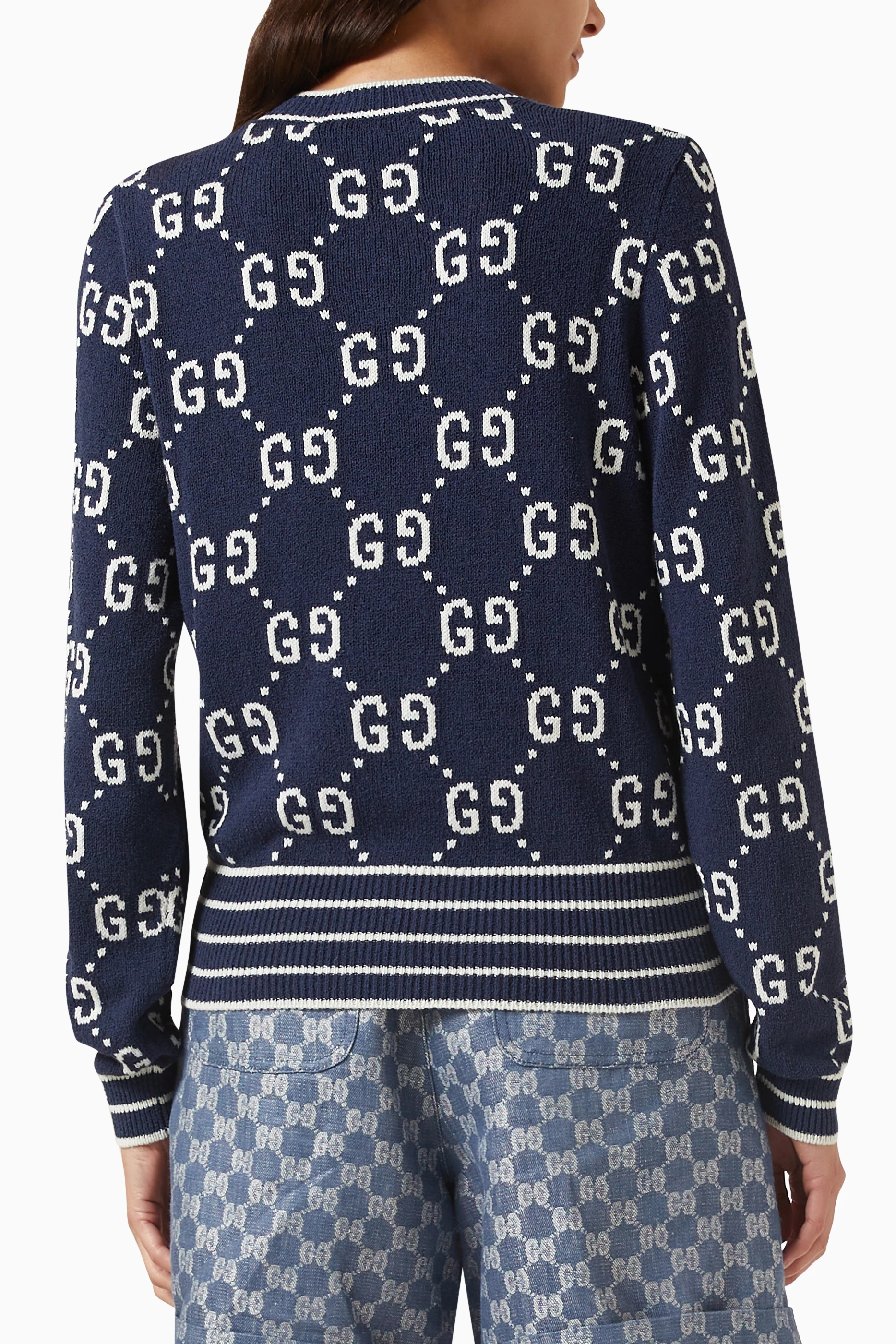 Navy blue gucci sweater shop