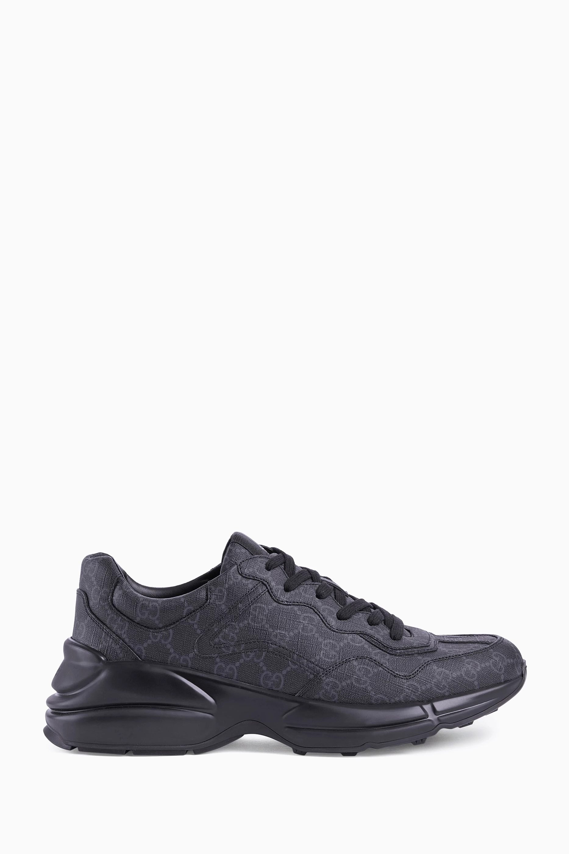 Buy Gucci Black Rhyton Sneakers in Rubber For Men Online Ounass UAE