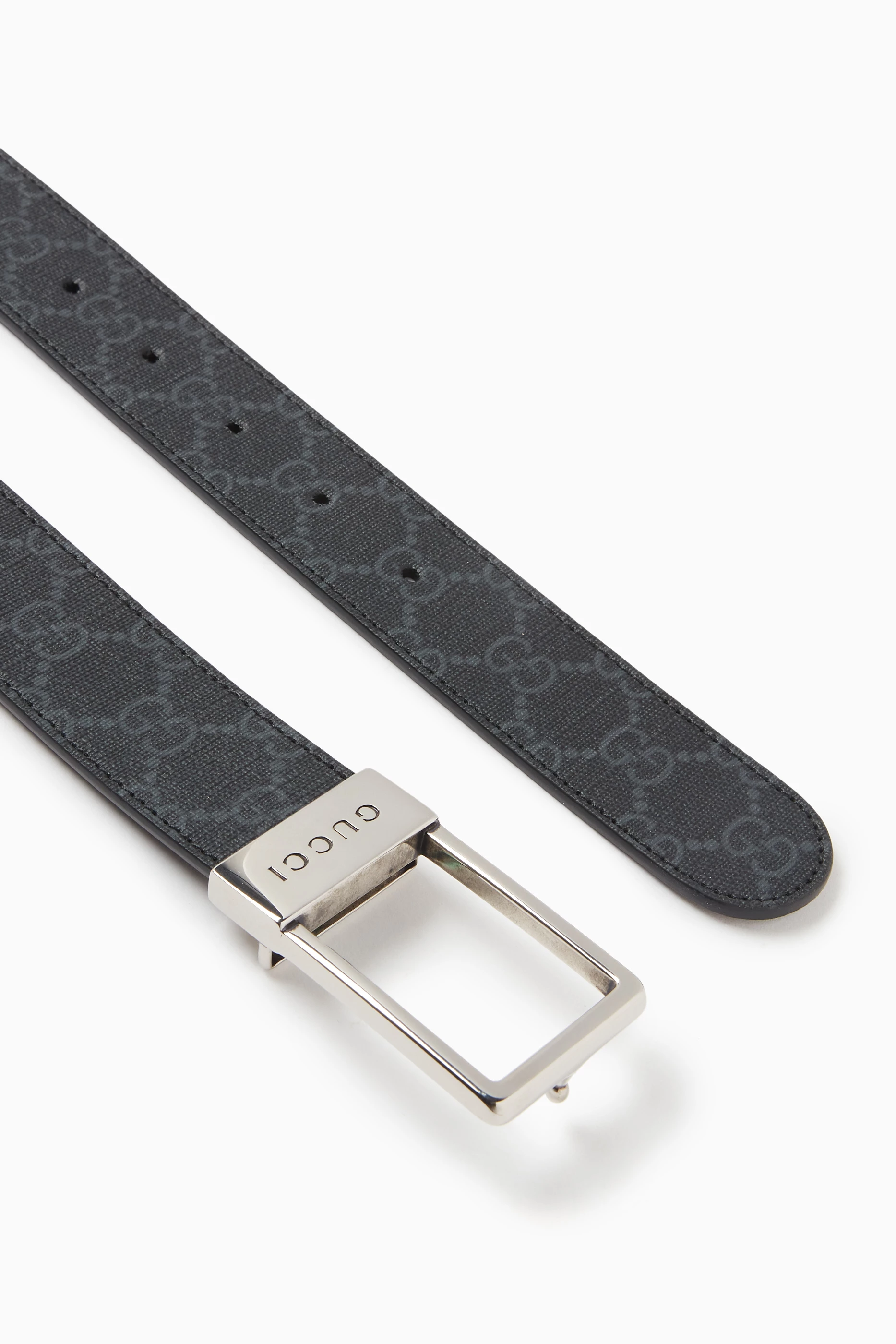 Buy Gucci Black GG Supreme Belt in Coated canvas For Men Online Ounass UAE