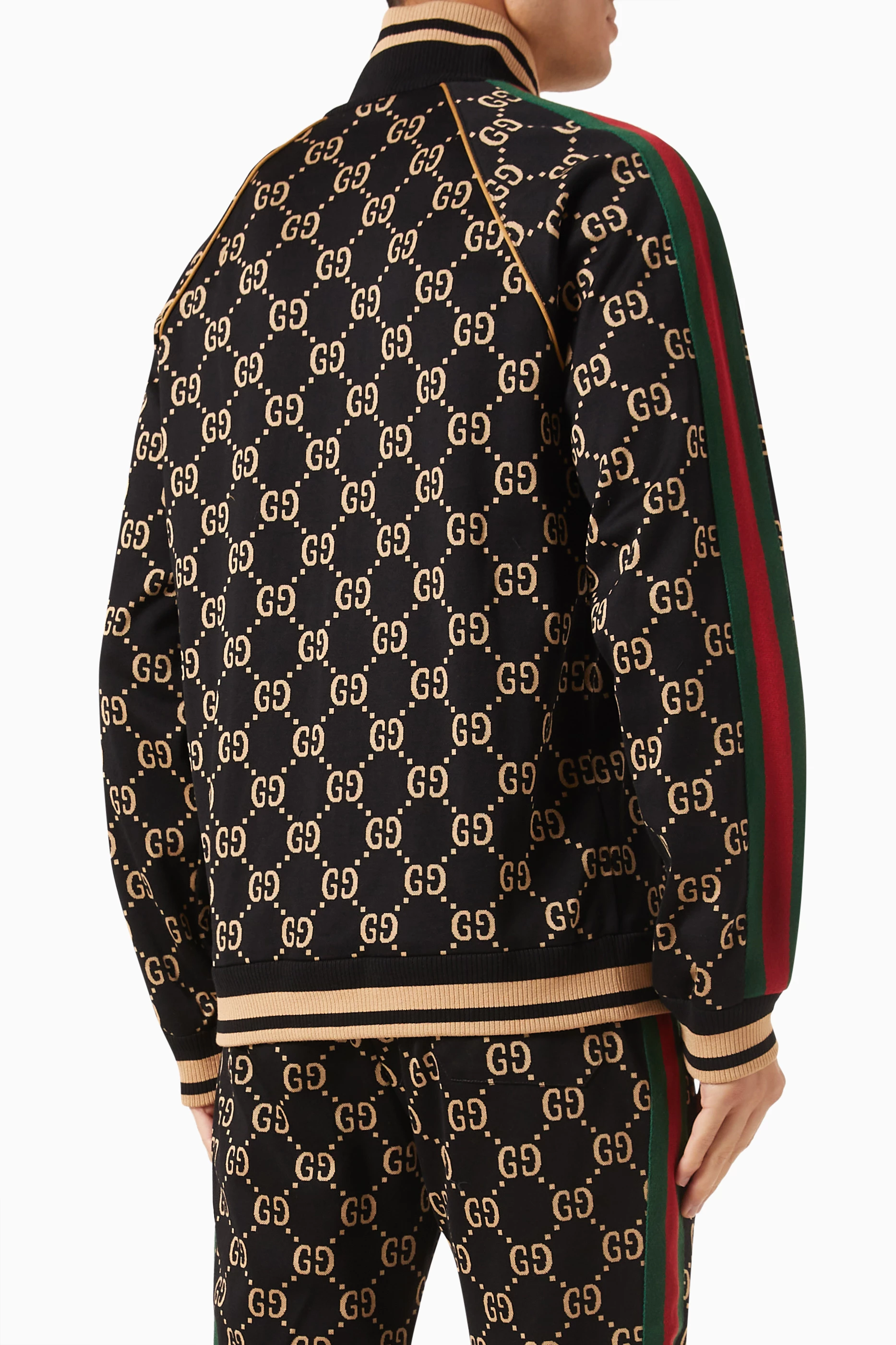 Buy Gucci Black GG Zip Jacket in Cotton Jersey For Men Online Ounass UAE