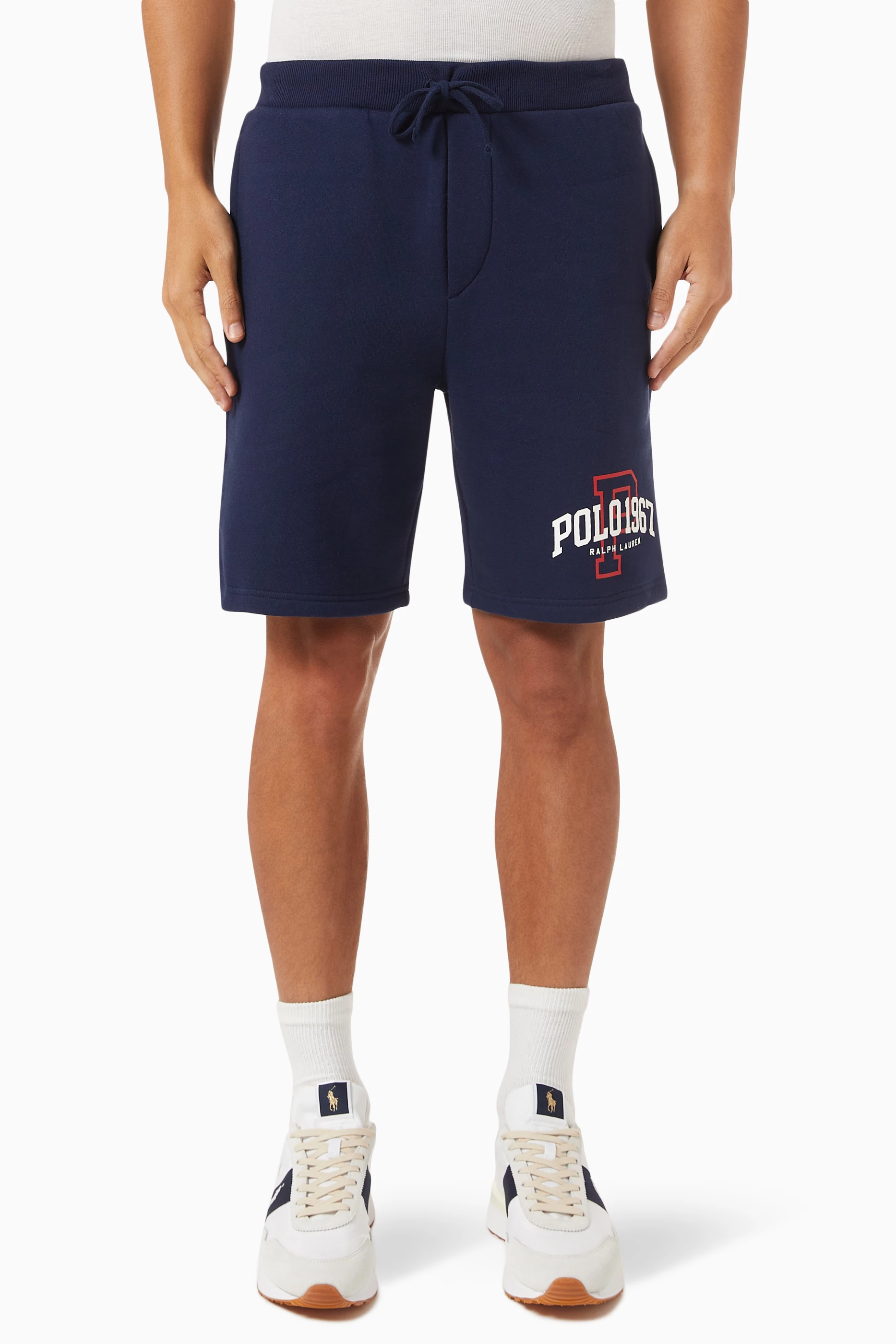 Buy Polo Ralph Lauren Blue Logo Sweat Shorts in Fleece For Men Online Ounass UAE
