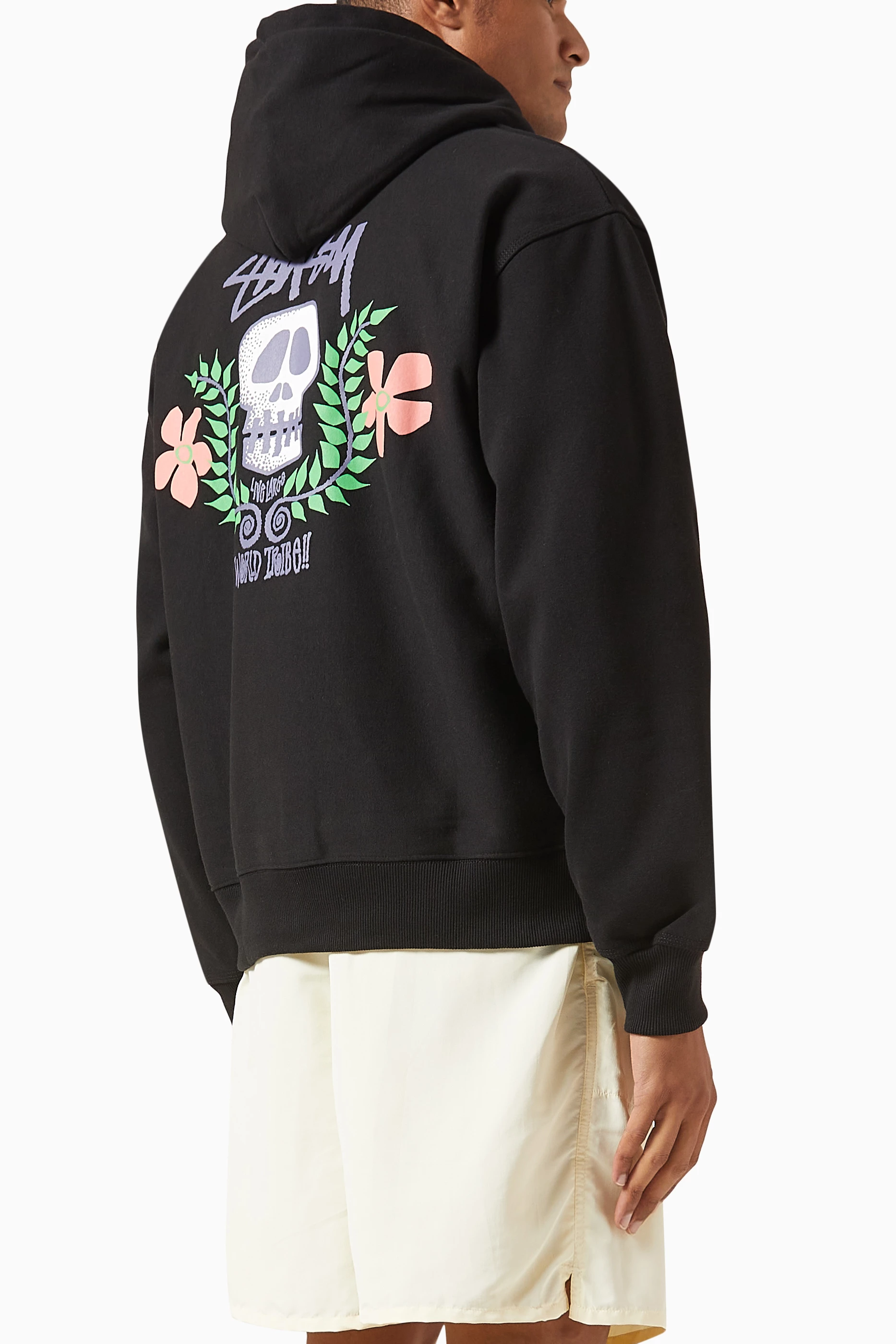 Stussy skull hoodie top