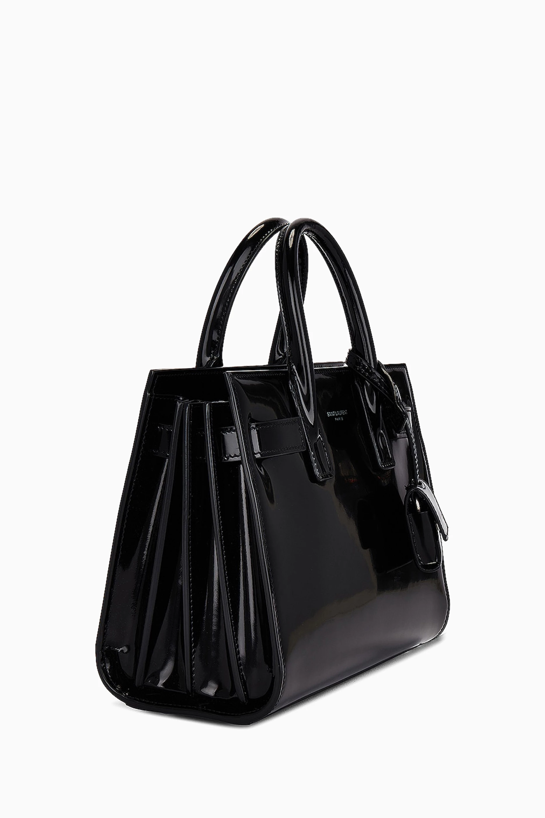 Ysl book bag in patent leather hot sale