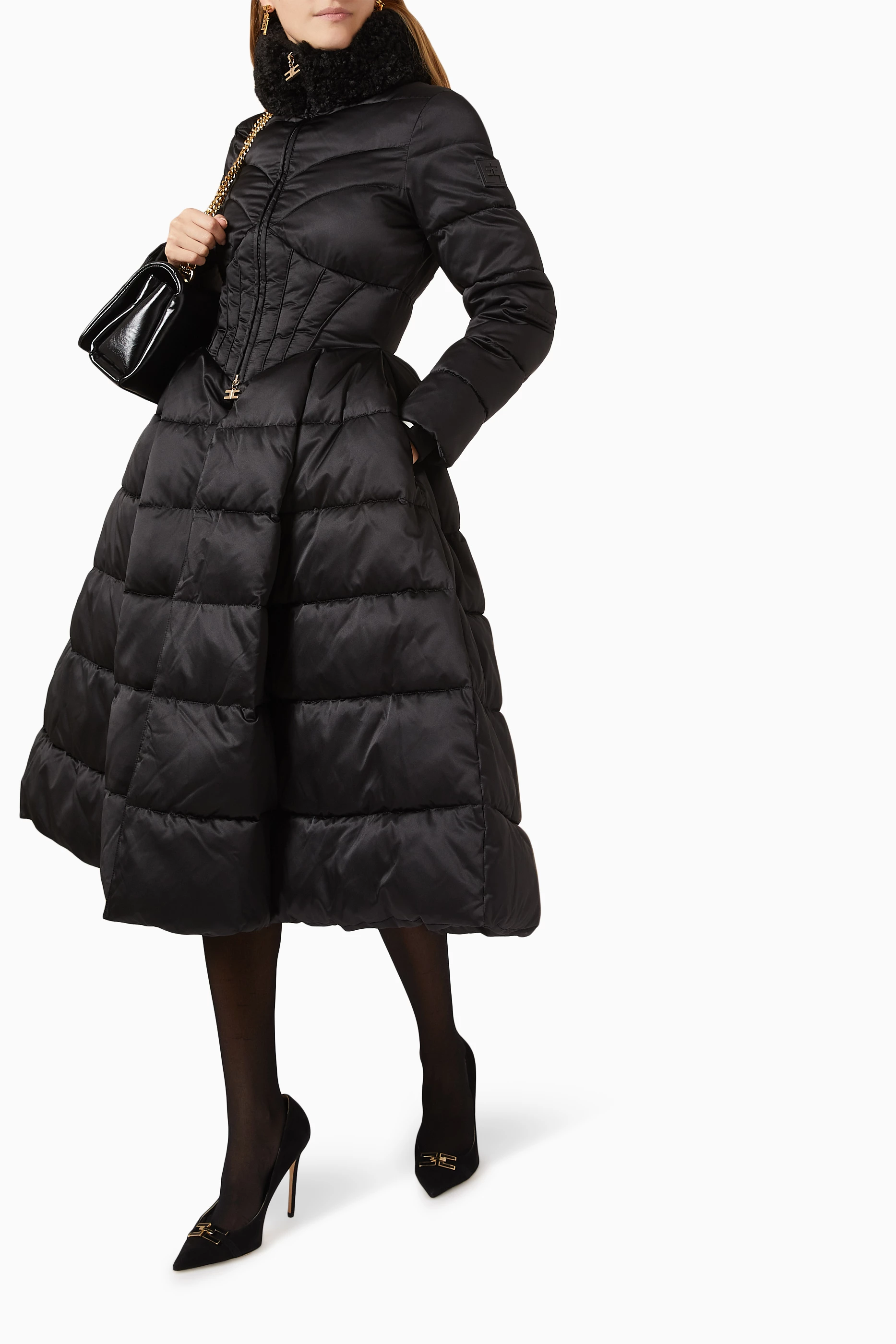 Elisabetta franchi puffer coat top