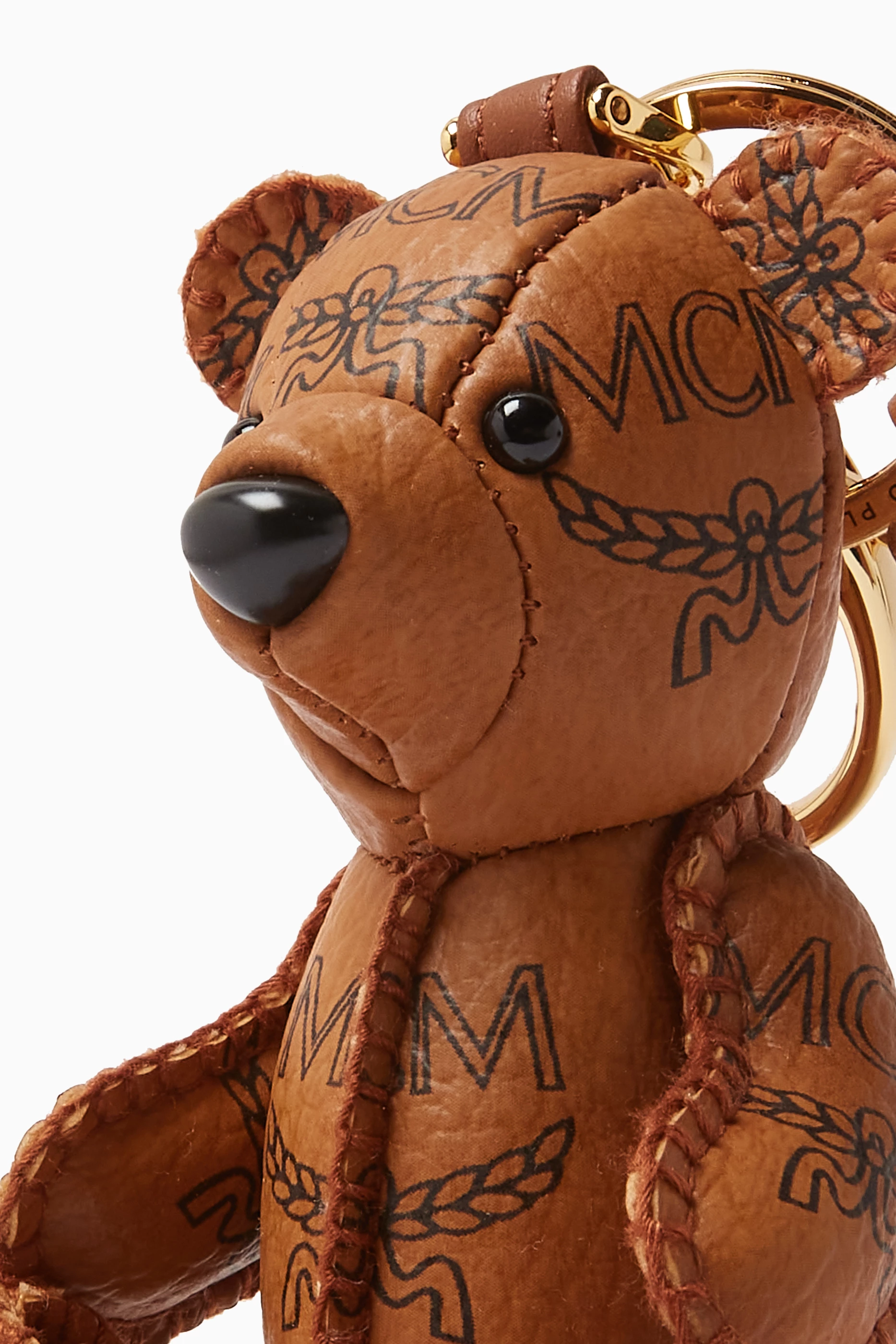 Buy MCM Brown MCM Park Bear Bag Charm in Coated Canvas For Women Online Ounass UAE