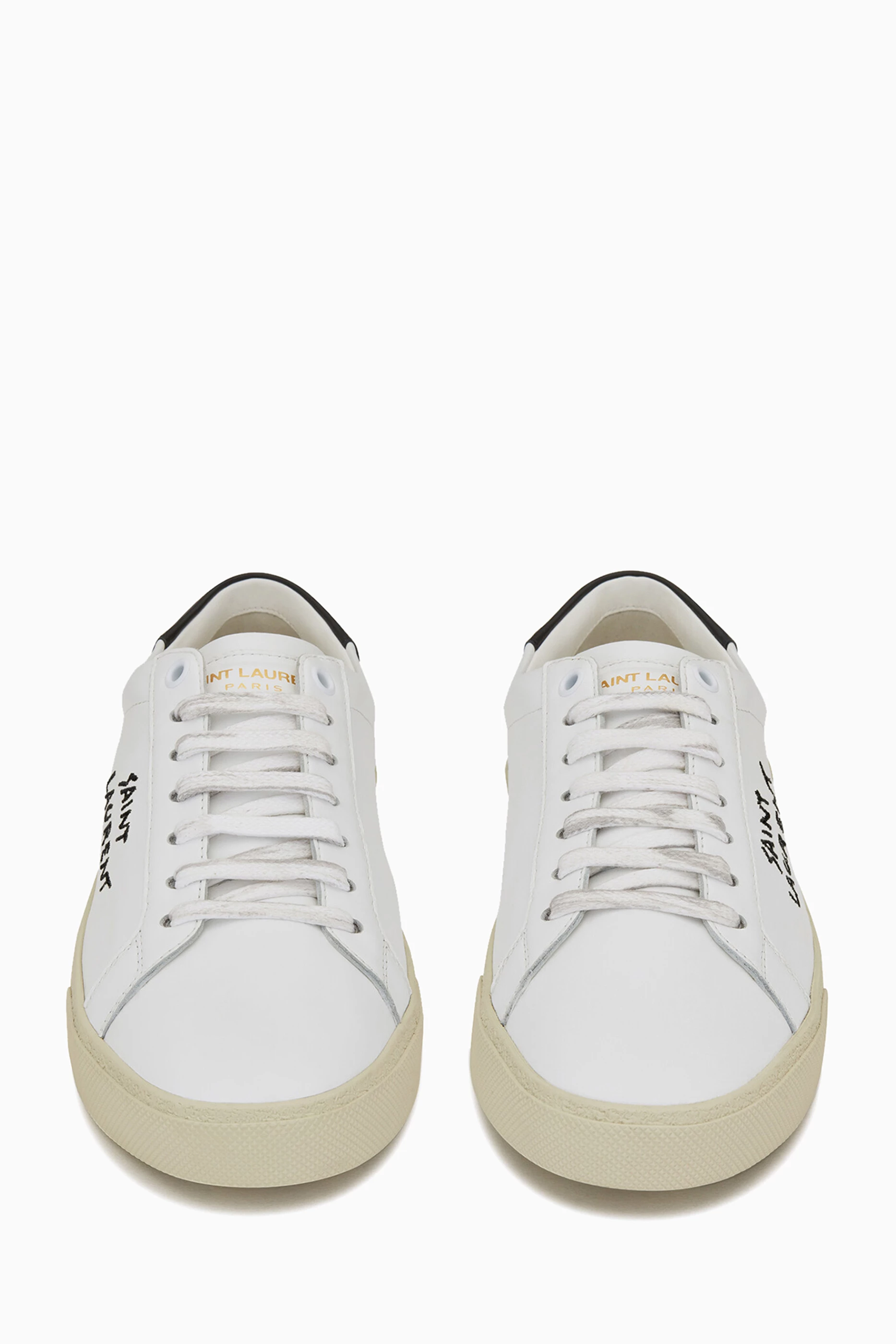Buy SAINT LAURENT White Court Classic SL 06 Sneakers in Leather For Men Online Ounass UAE