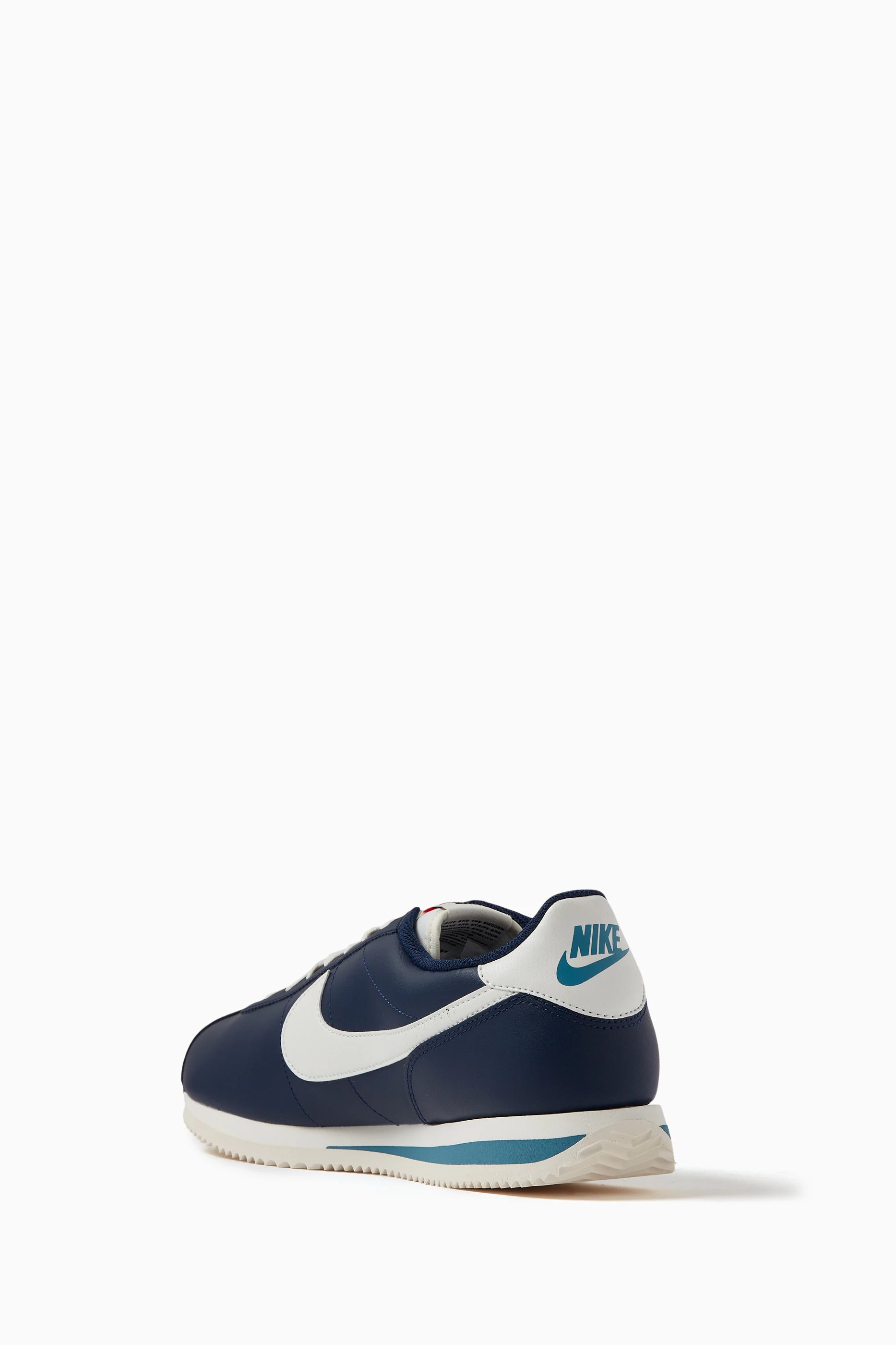 Buy Nike Blue Cortez Low top Sneakers in Leather For Men Online Ounass UAE