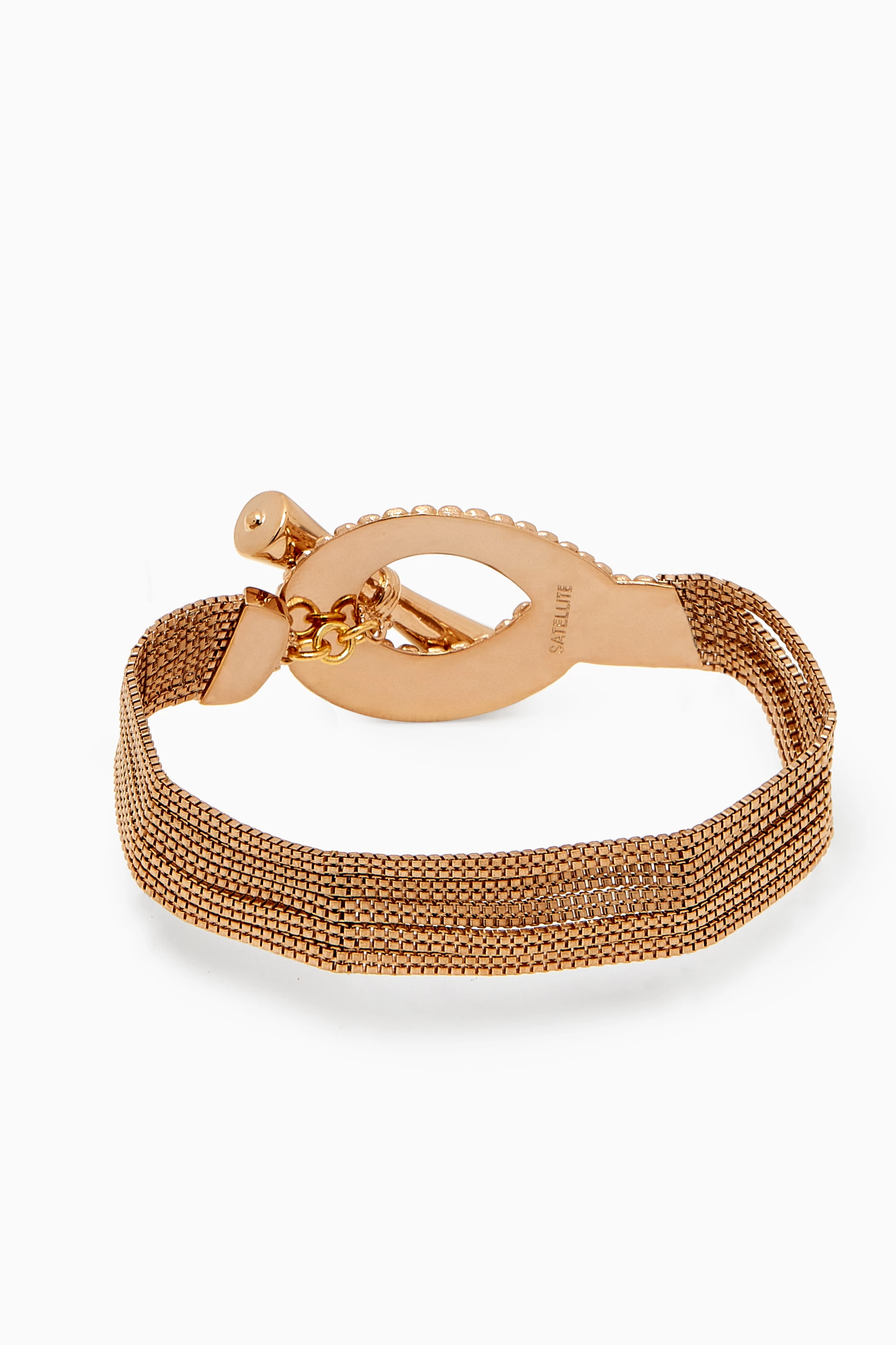 Buy Satellite Gold Multi strand Bracelet in 14kt Gold plated Metal For Women Online Ounass UAE