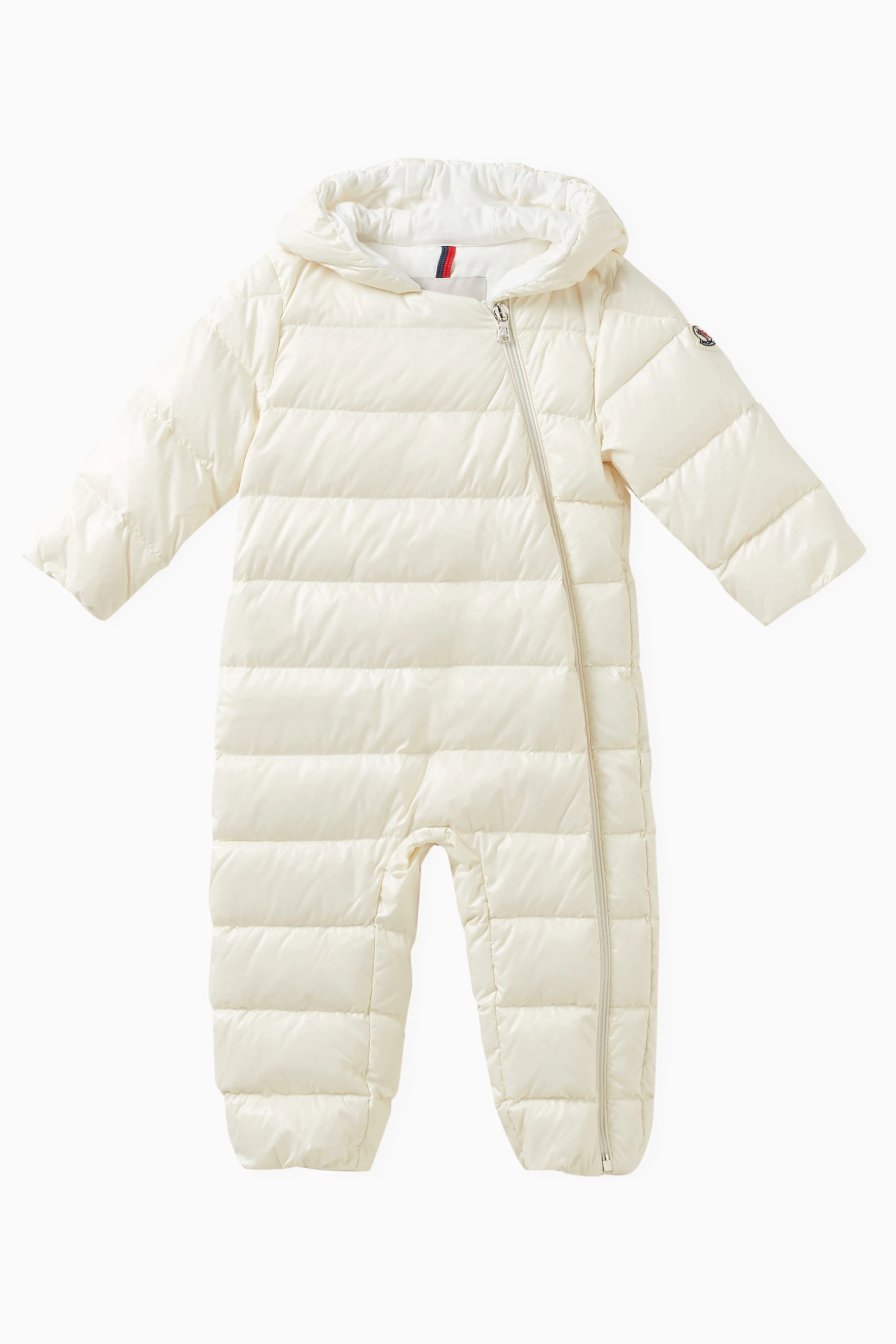 Buy Moncler Enfant White Indro Hooded Snowsuit For UNISEX Online Ounass UAE