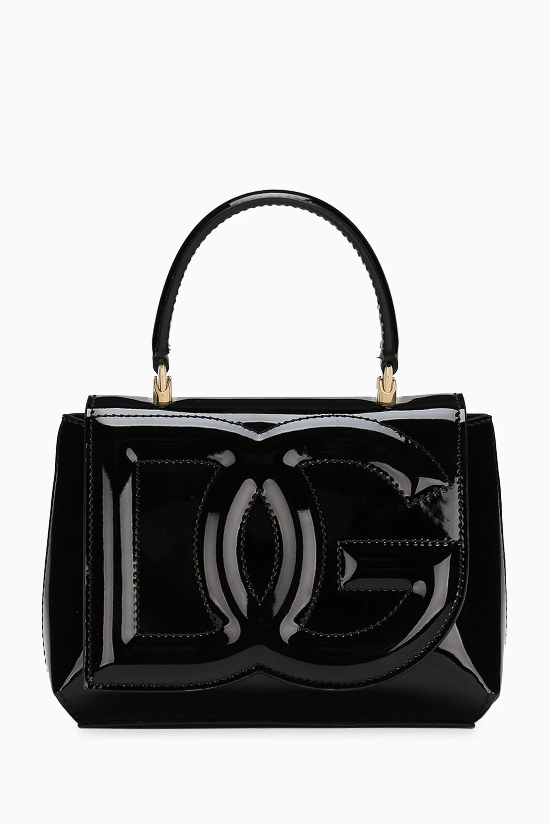 ★DOLCE & GABBANA BLACK PANAMA AND LEATHER TOP HANDLE バッグ Dolce & Gabbana Black Panama And Leather Top Handle Bag