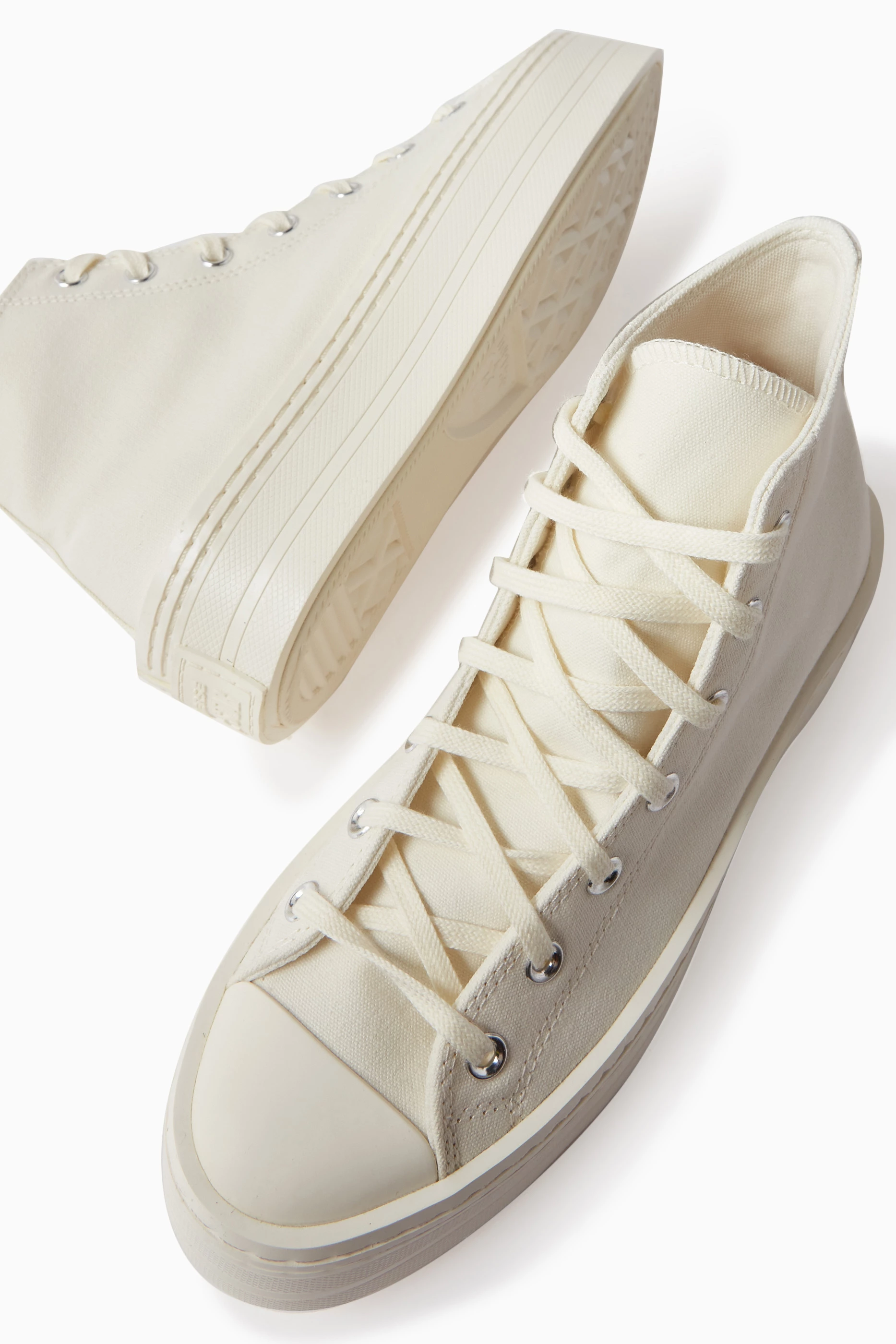Buy Converse White Chuck Taylor All Star Modern Lift Sneakers in Cotton Canvas For Women Online Ounass UAE