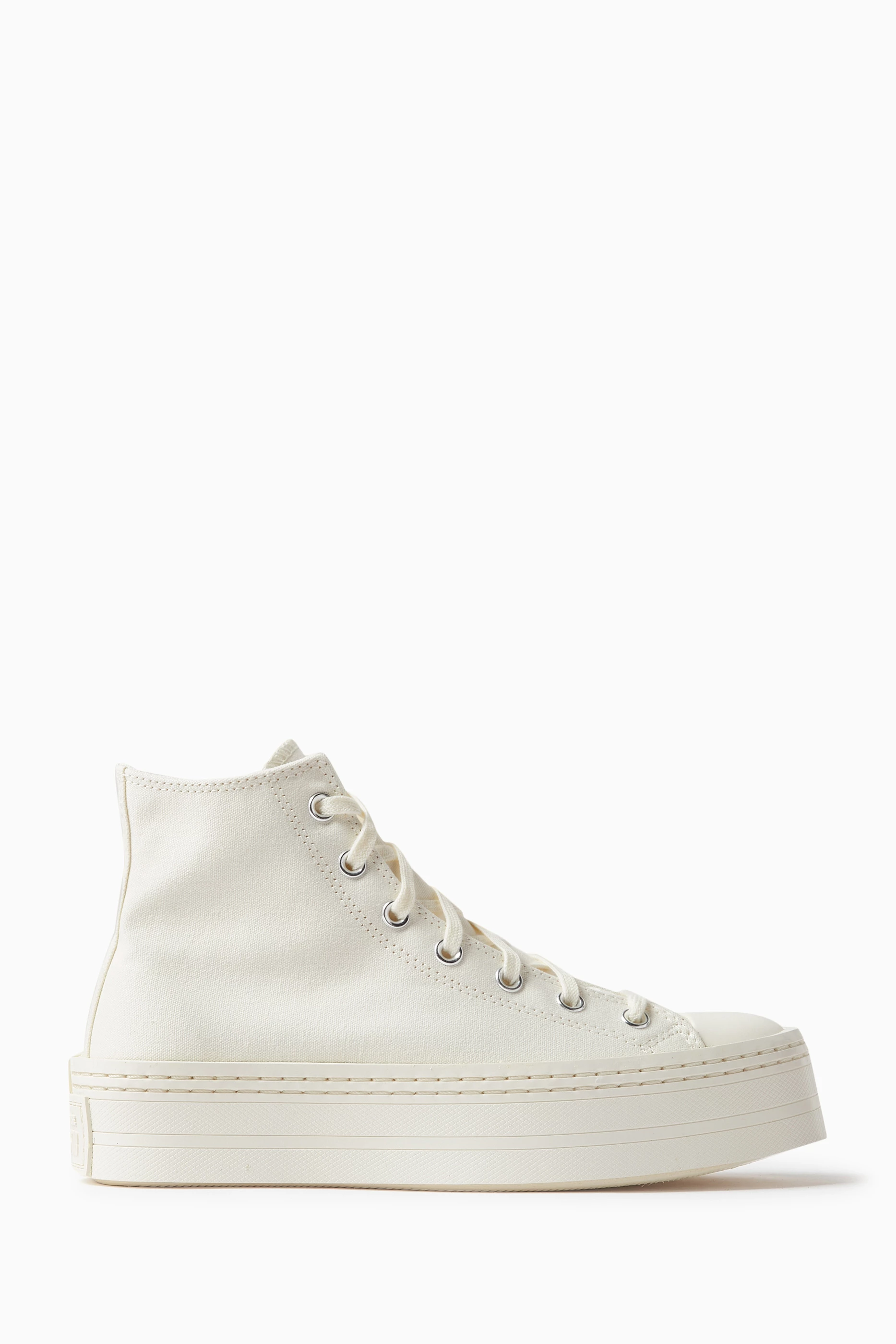 Buy Converse White Chuck Taylor All Star Modern Lift Sneakers in Cotton Canvas For Women Online Ounass UAE