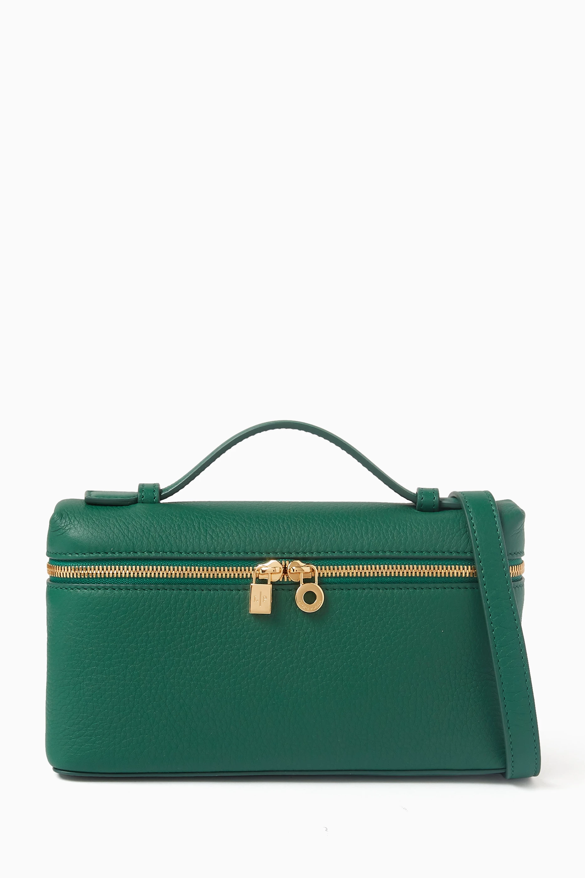 Loro Piana Bag Green Extra Pocket Pouch L19 Bag In Calfskin Leather