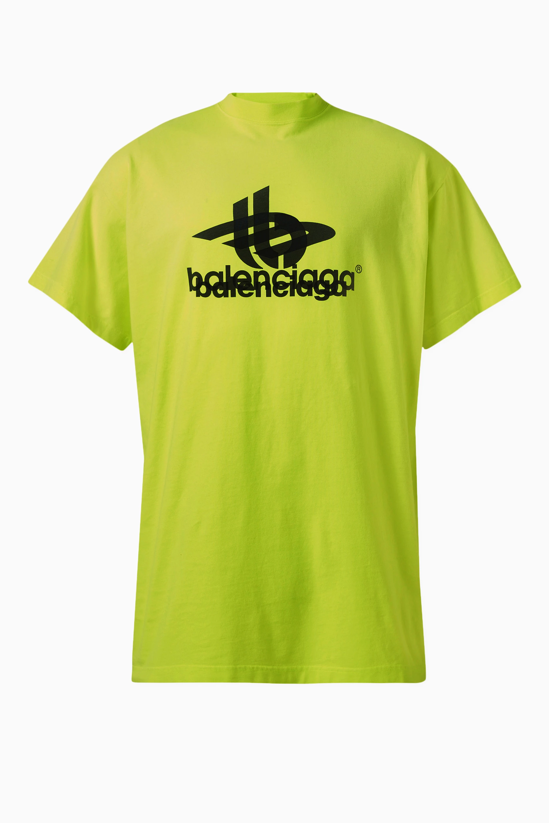 Buy Balenciaga Yellow Layered Sports Oversized T-shirt in Jersey 