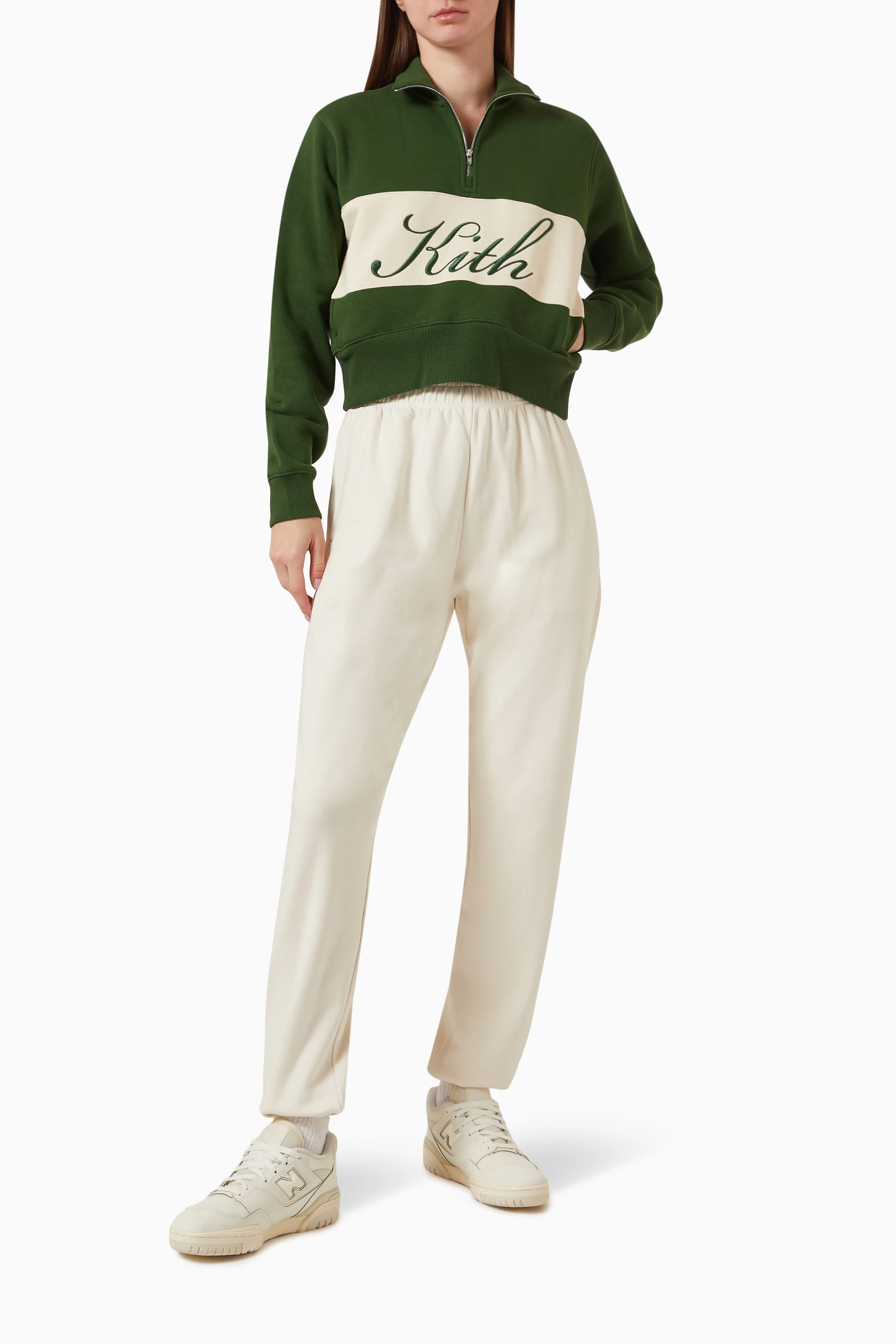 Buy Kith Green Hunter II Kith Script Quarter Zip Sweatshirt in  