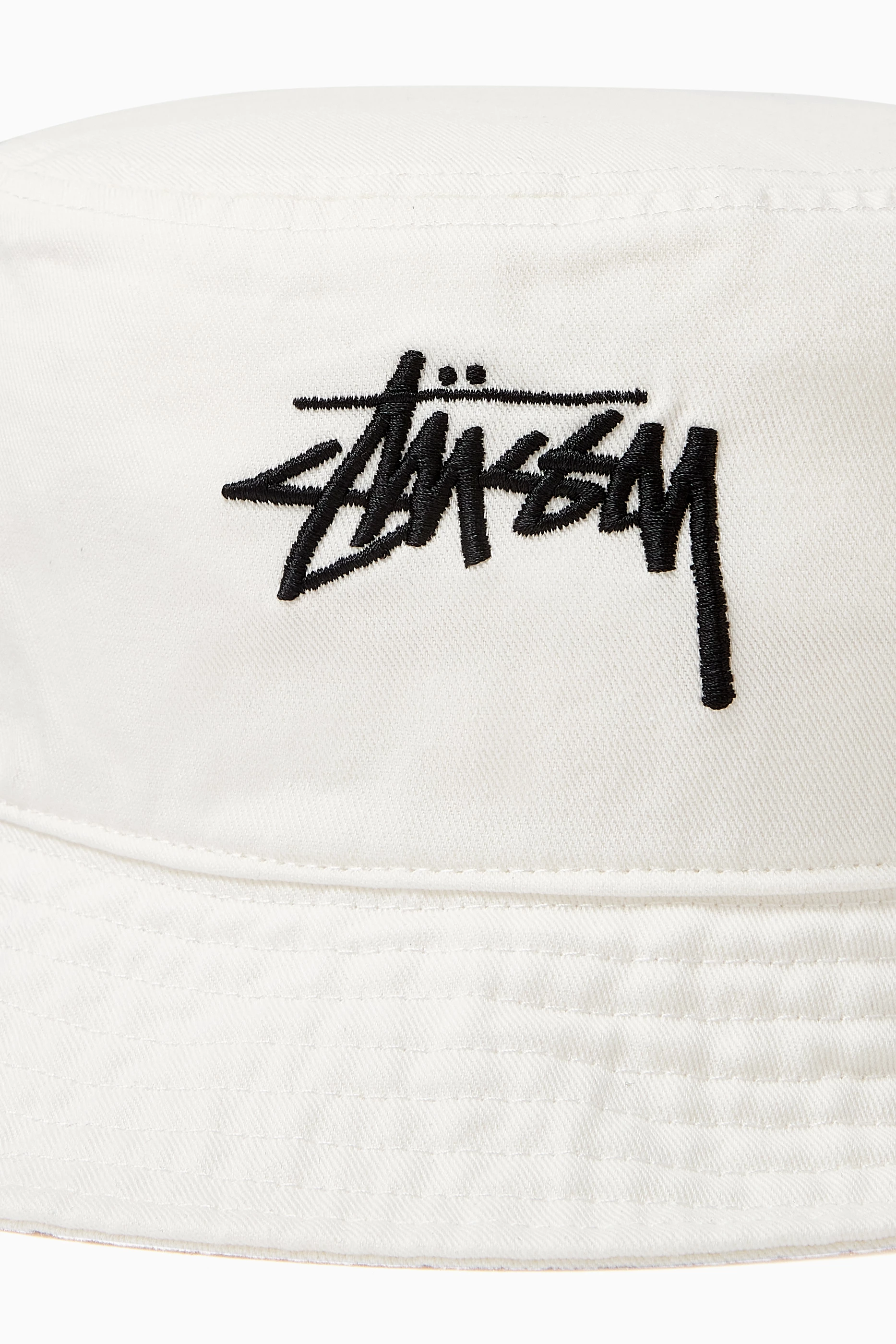 Stussy bucket hat white top