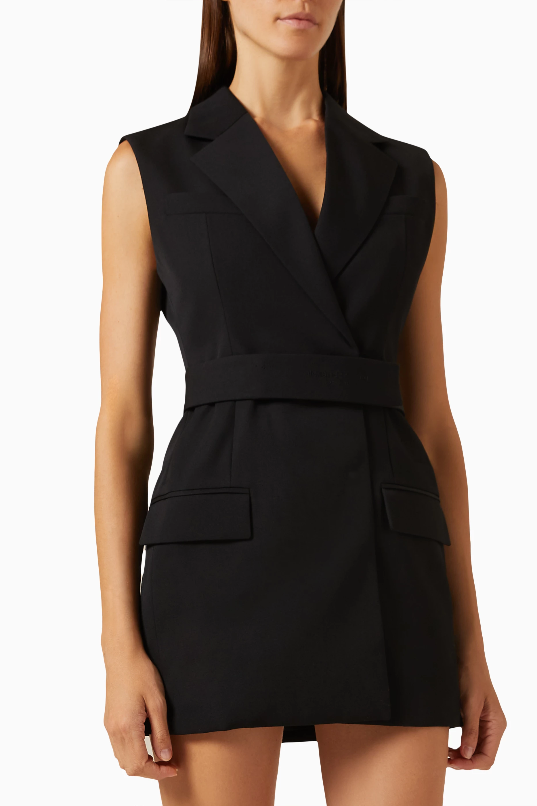 国内品切れ間近！希少【alexanderwang】sleeveless blazer dress Buy Alexander Wang Black Sleeveless Blazer Mini Dress in