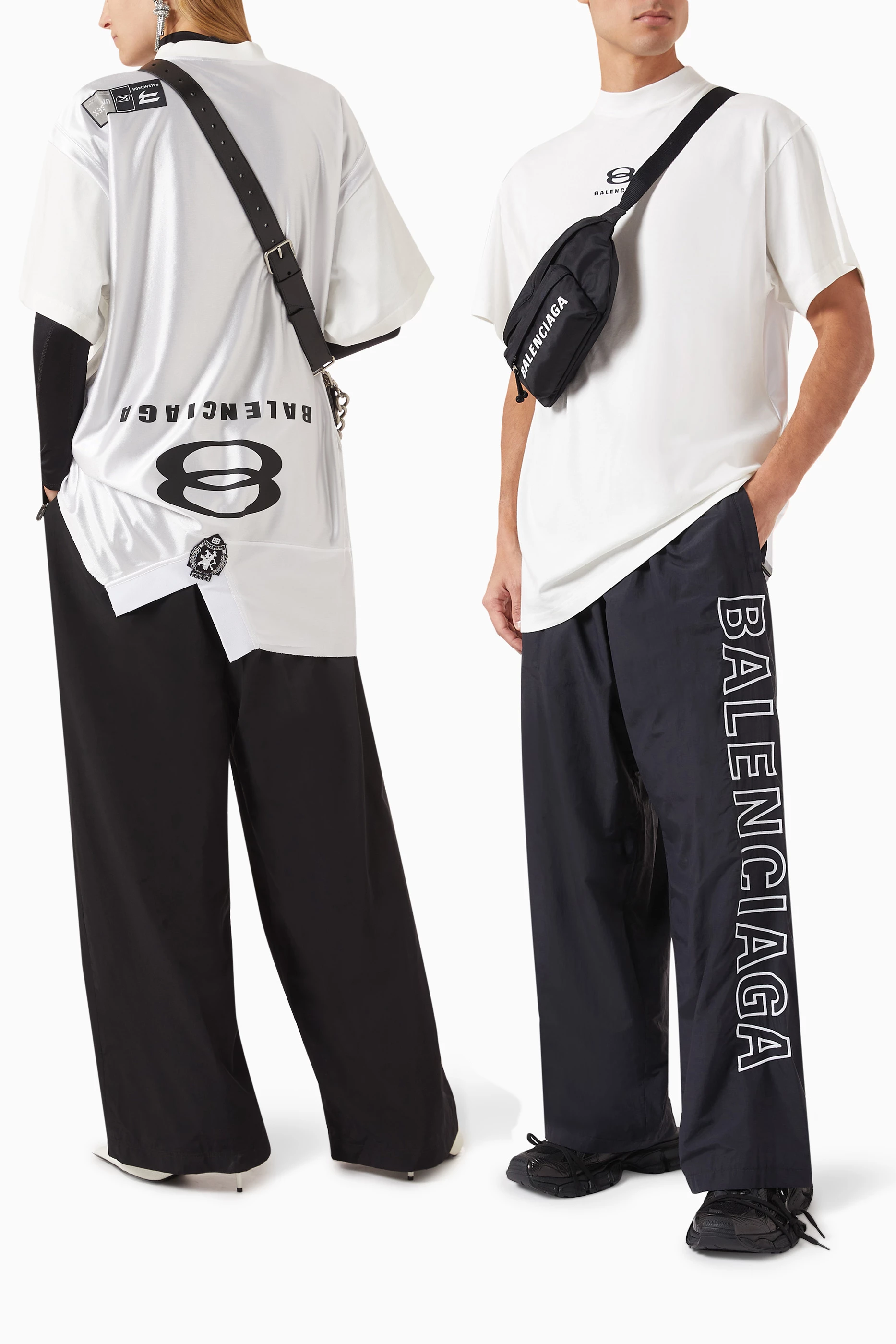 直営店☆BALENCIAGA☆Unity Sports Deconstructed Tシャツ/WHITE Balenciaga Unity Sports Icon Deconstructed T-shirt in White