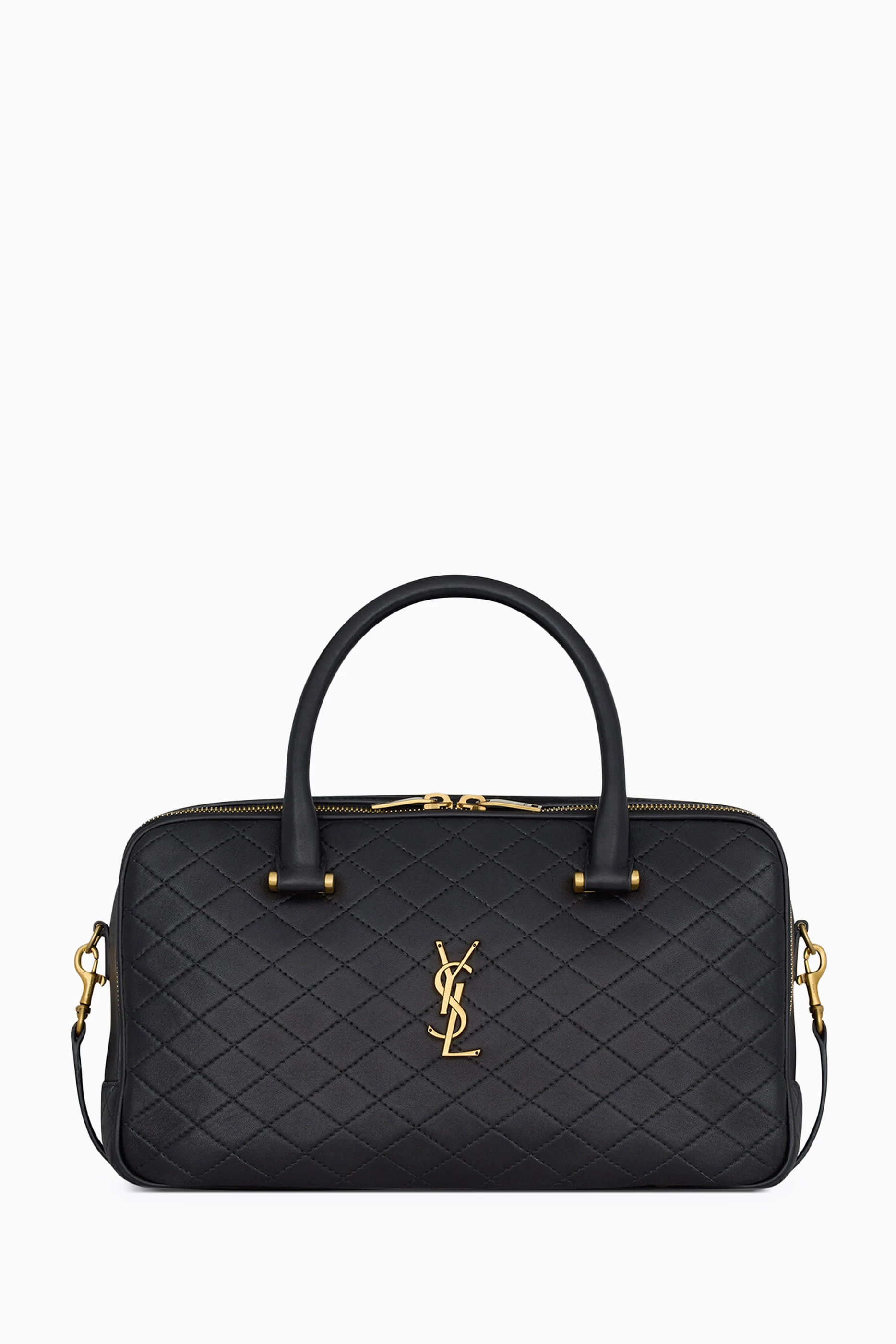 Buy SAINT LAURENT Black Lyia Duffle Bag in Quilted Lambskin For Women Online Ounass UAE