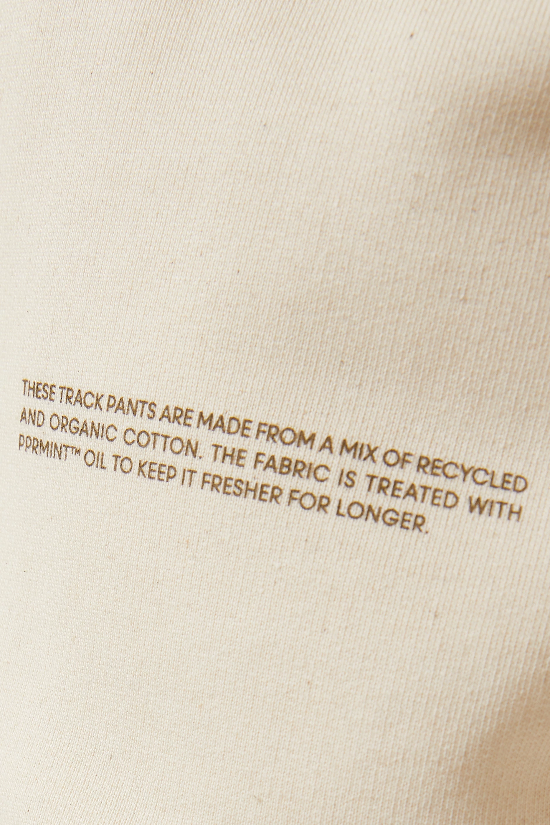 These track pants are made from a recycled and organic cotton mix discount