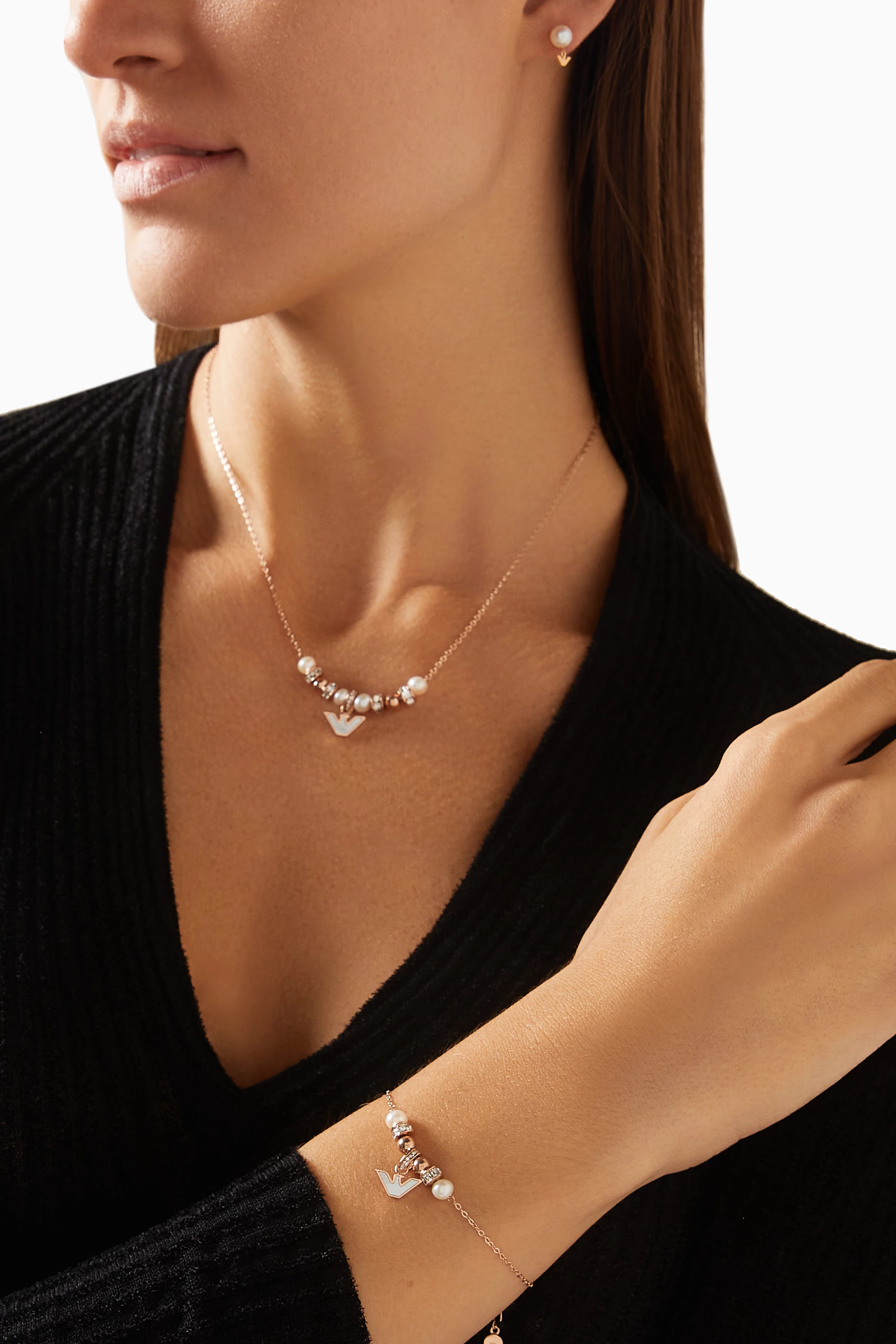 Buy Emporio Armani Rose Gold Sentimental Bracelet in Stainless Steel For Women Online Ounass UAE