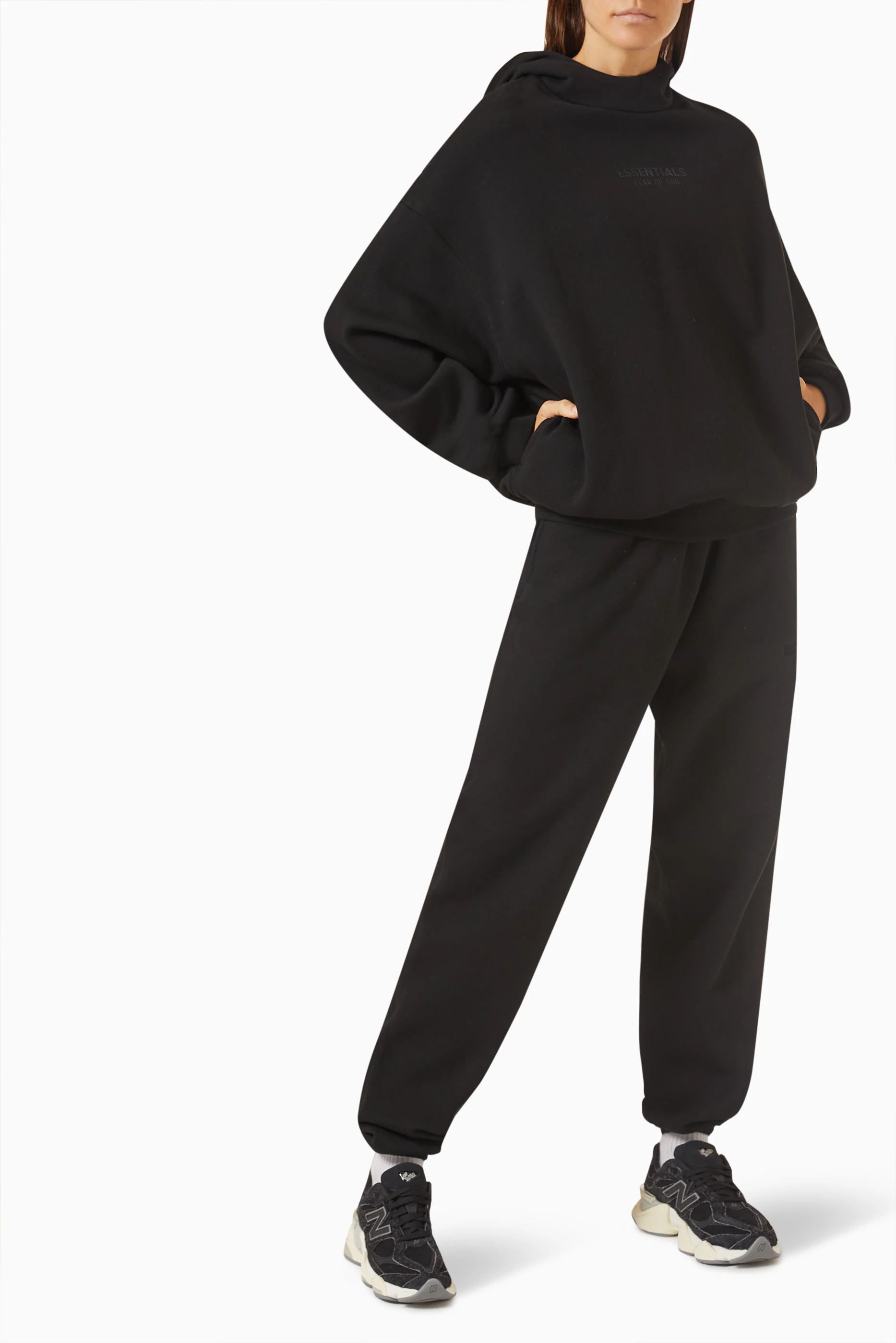 Essentials black hoodie deals