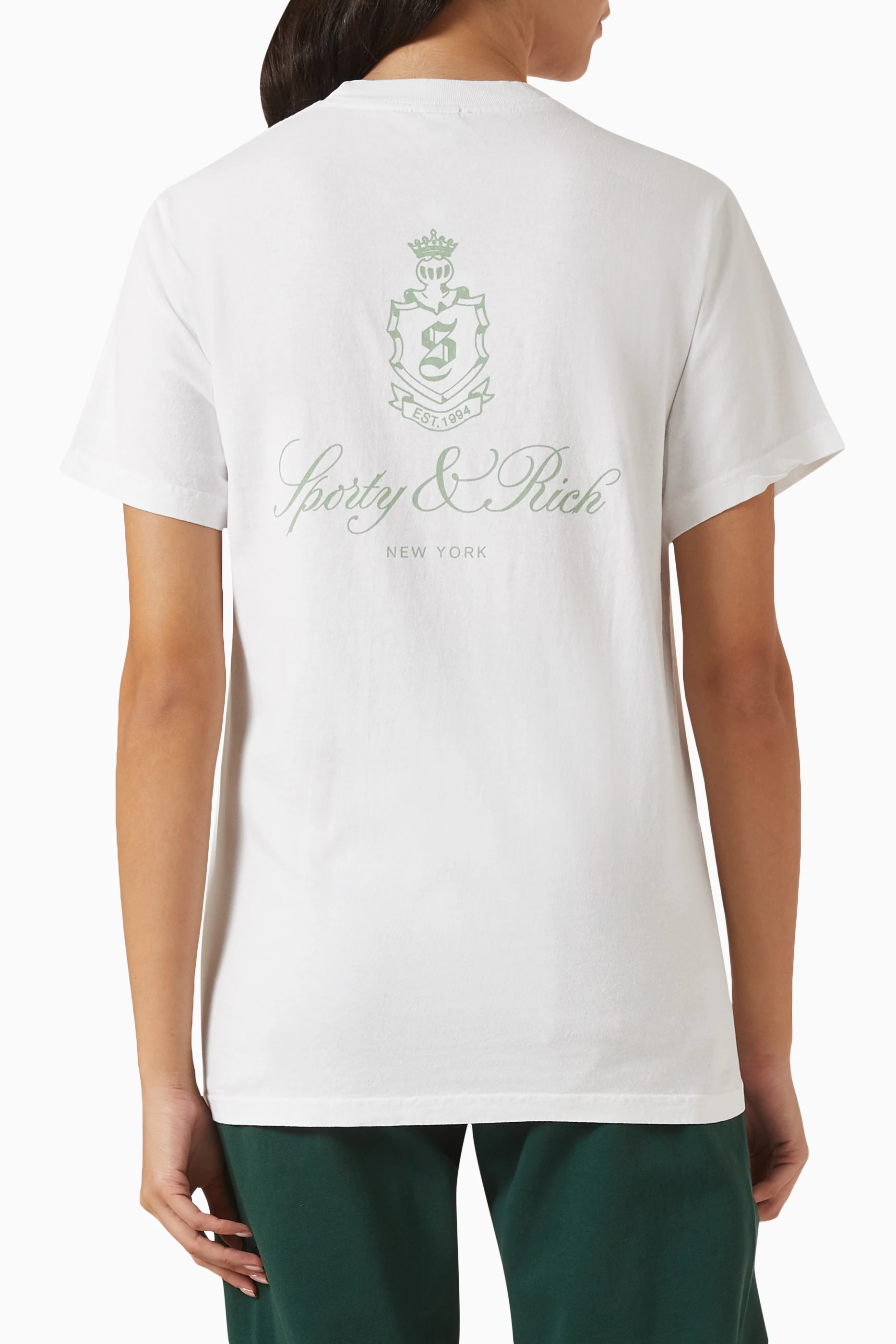 Sporty&Rich｜ (Vendome T-Shirt - White/Cotton Candy (TO0 Buy Sporty & Rich White Vendome T-shirt in Cotton-jersey For