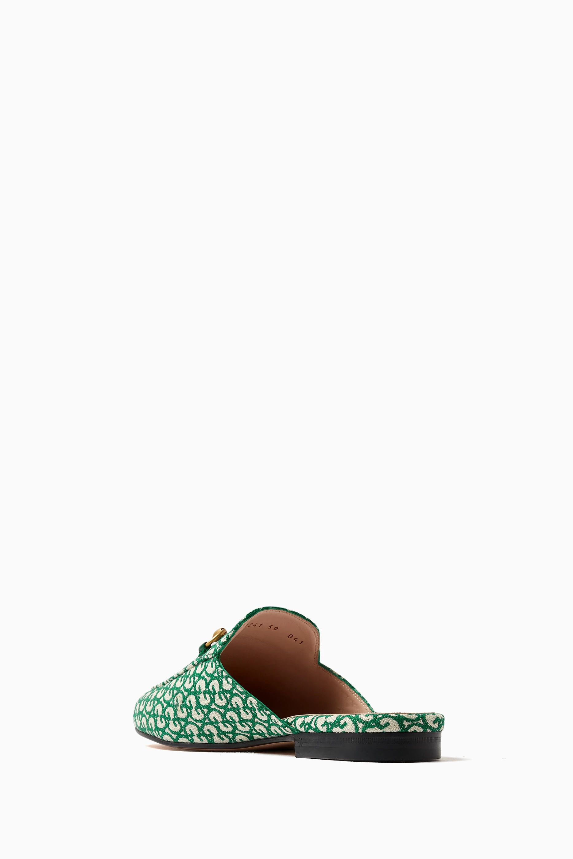 Buy Gucci Green Princetown Slippers in GG Canvas For Women Online Ounass UAE